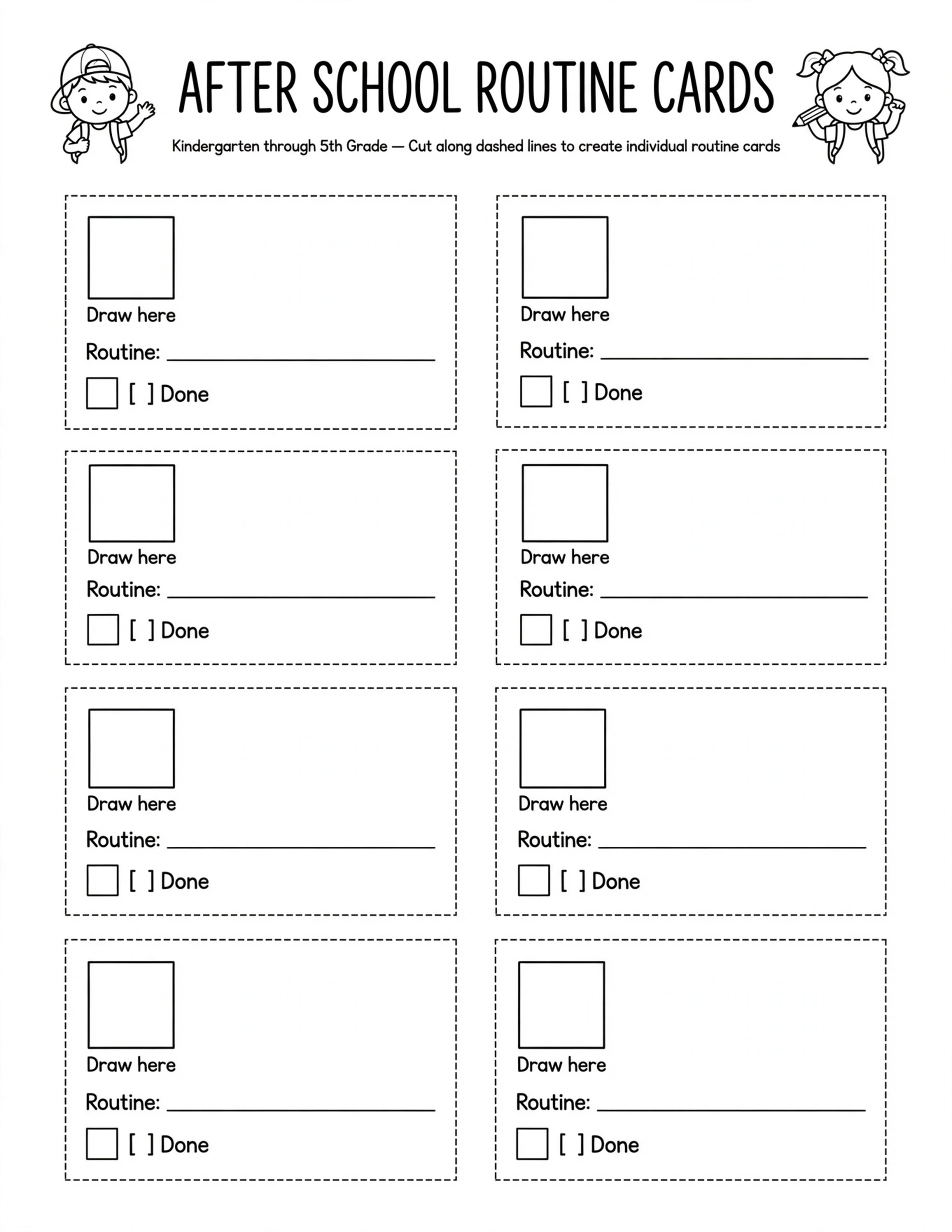 After School Routine Planner - MY HOMEWORK PLAN