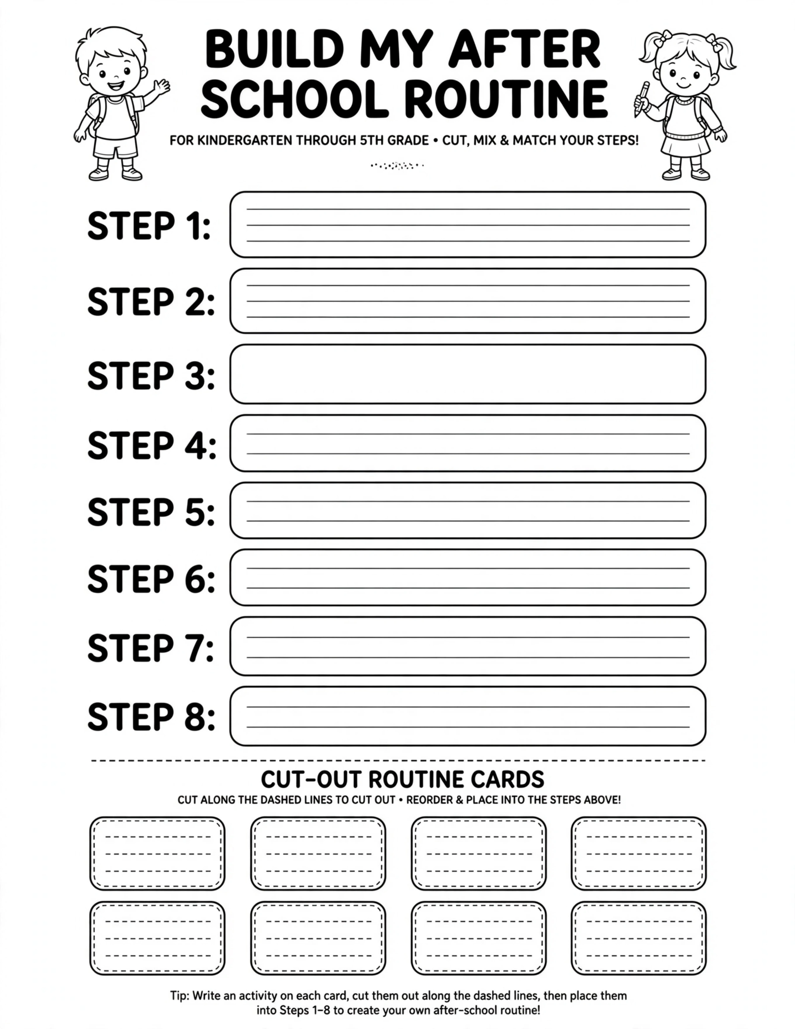 After School Routine Planner - FIRST, NEXT, THEN, LAST