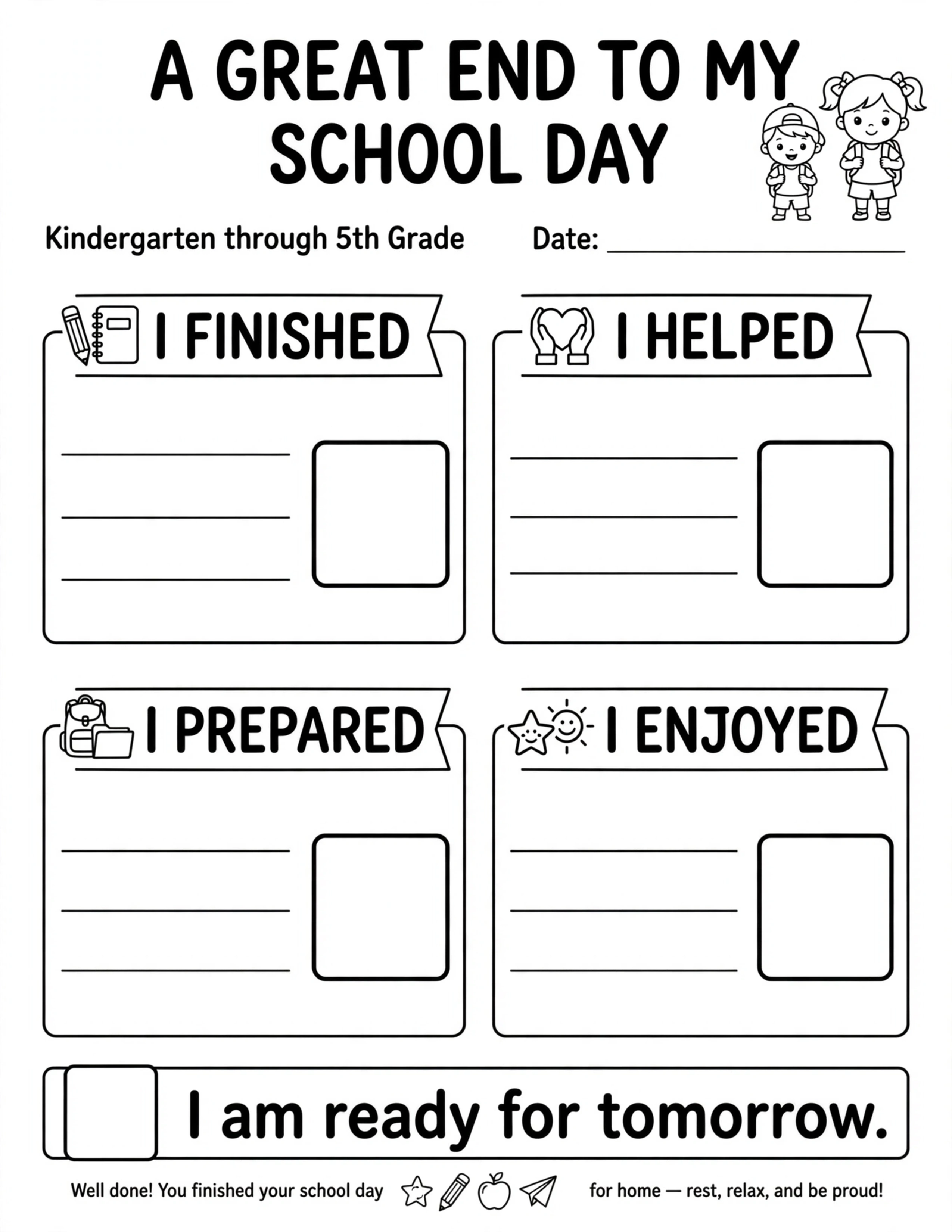 After School Routine Planner - GET READY FOR TOMORROW