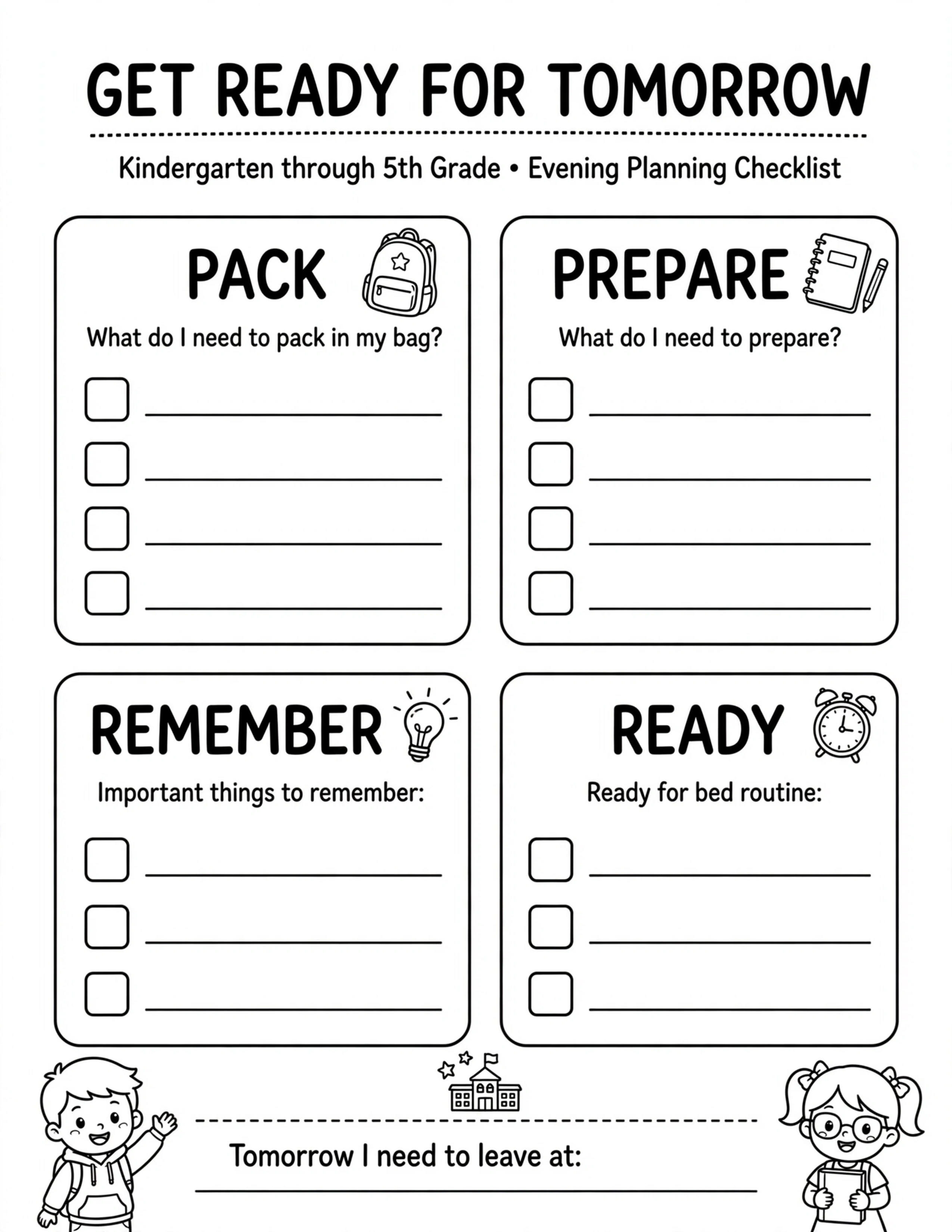 After School Routine Planner - AFTER SCHOOL ROUTINE REVIEW