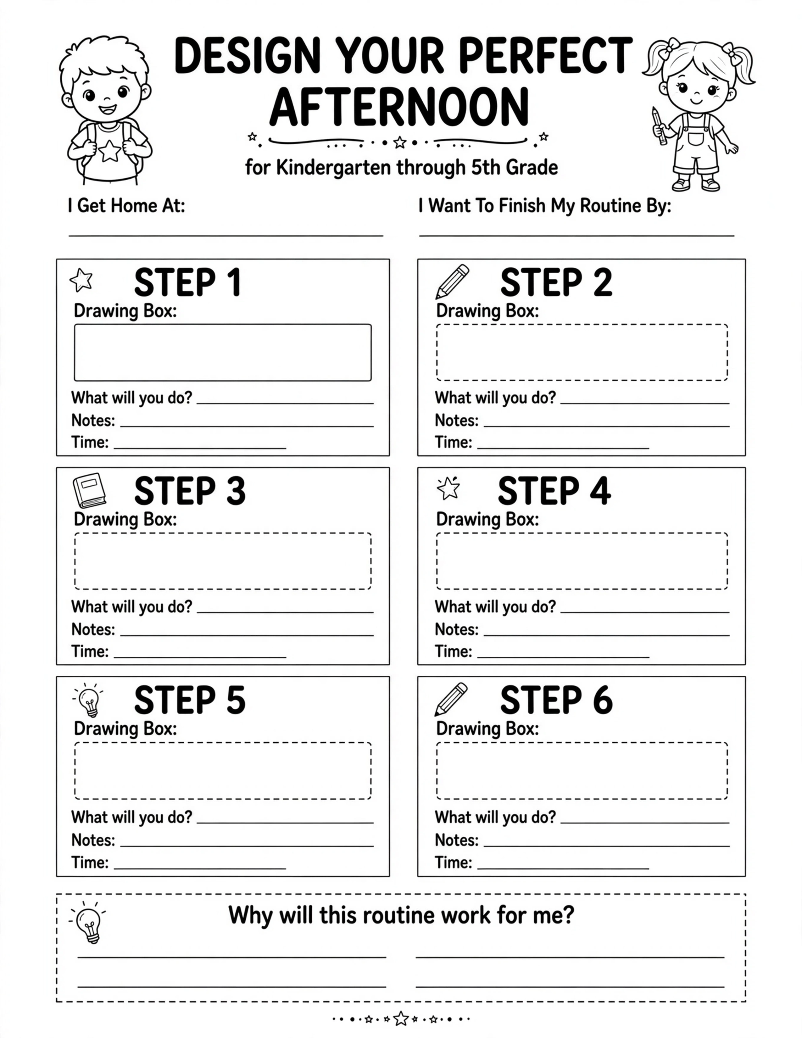 After School Routine Planner - DESIGN YOUR PERFECT AFTERNOON