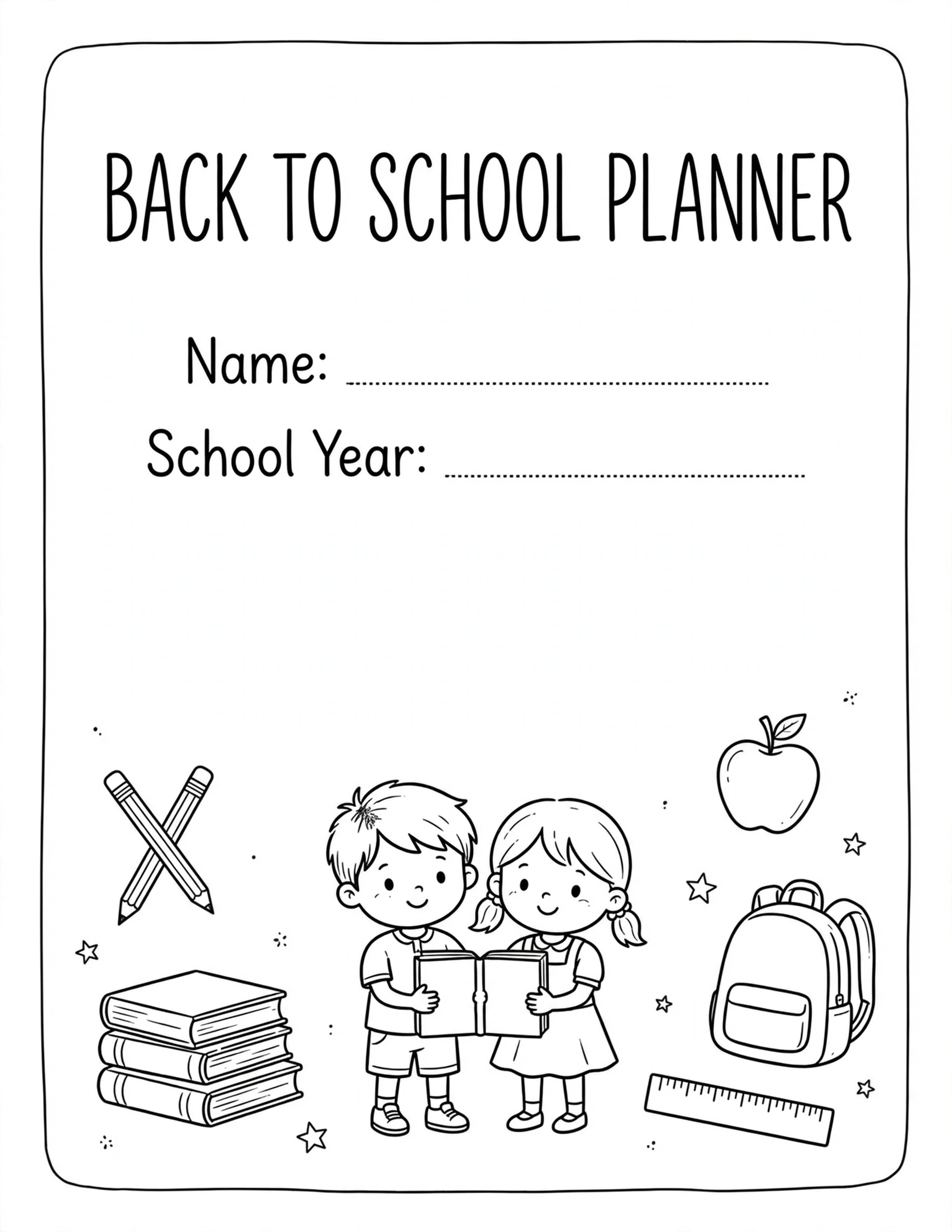 Back To School Planner - BACK TO SCHOOL PLANNER