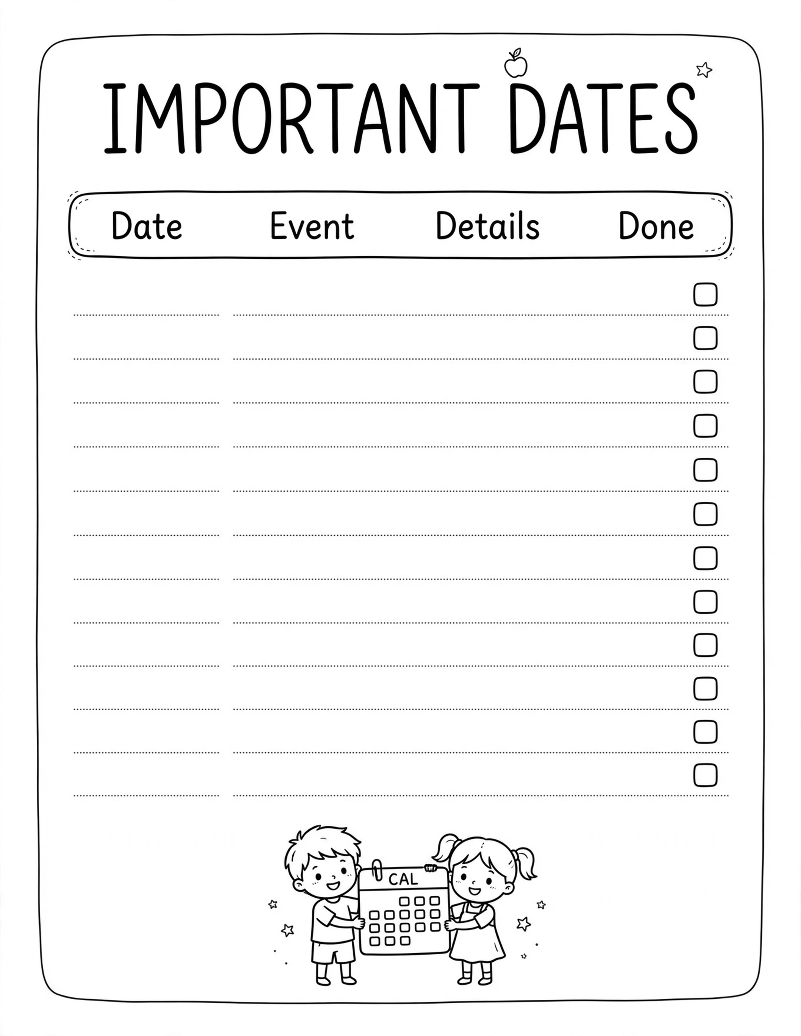Back To School Planner - THIS PLANNER BELONGS TO