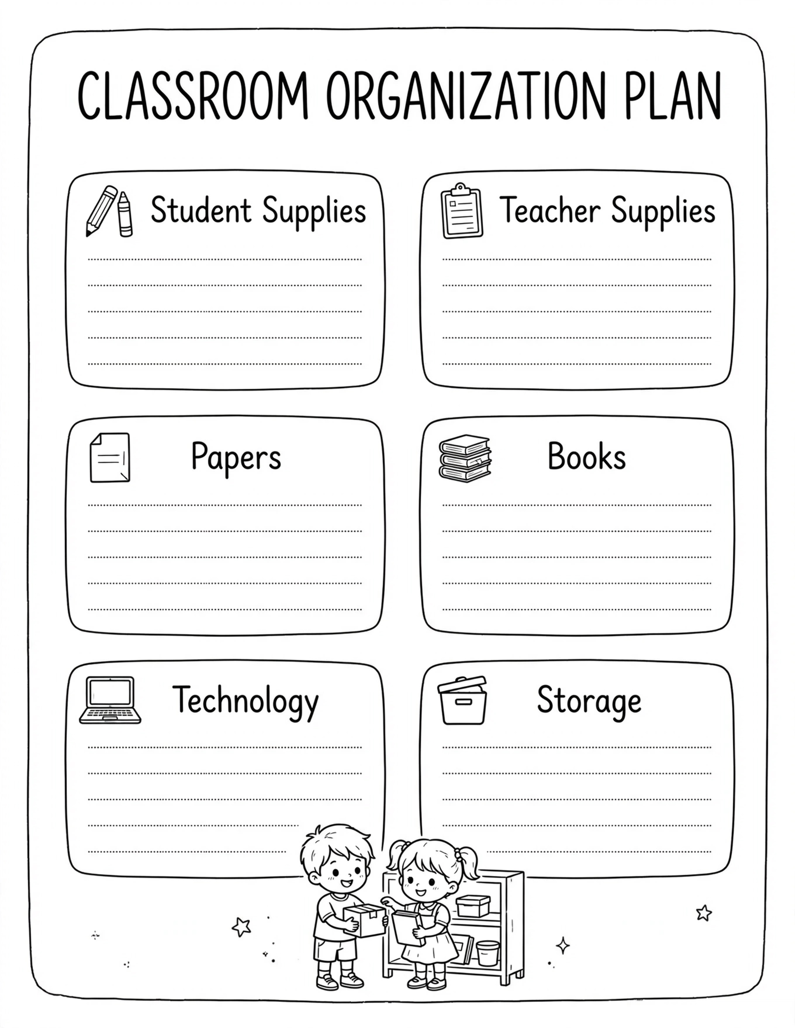 Back To School Planner - CLASSROOM SUPPLIES