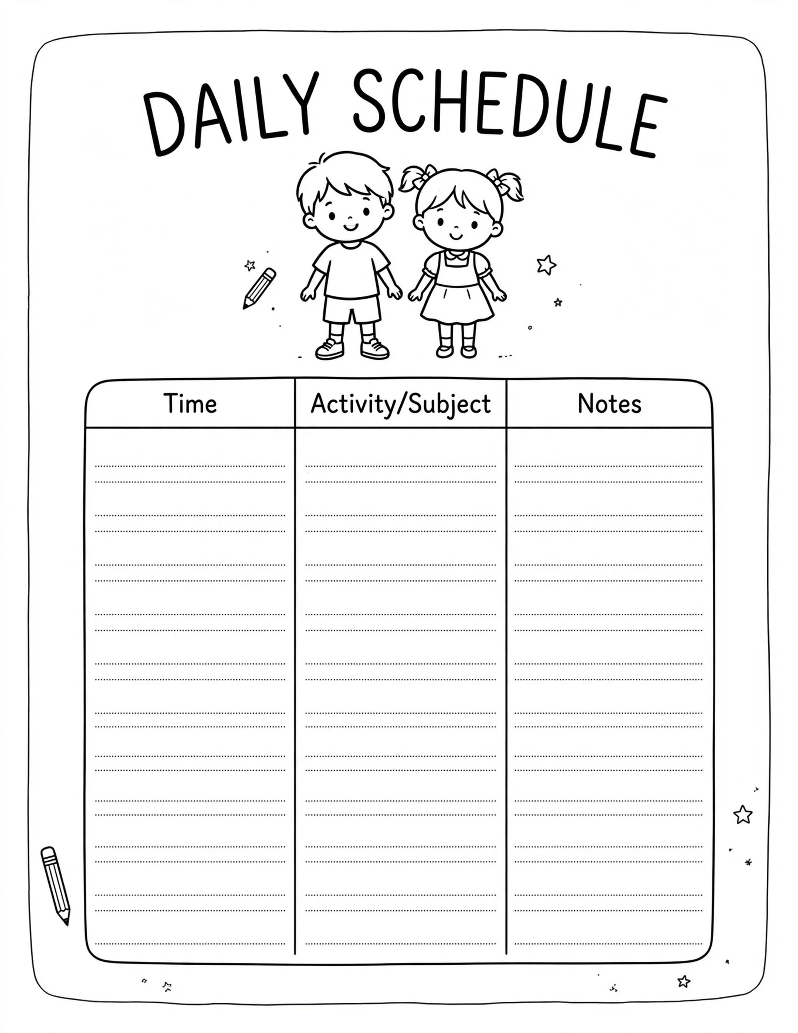 Back To School Planner - WEEKLY LESSON PLAN