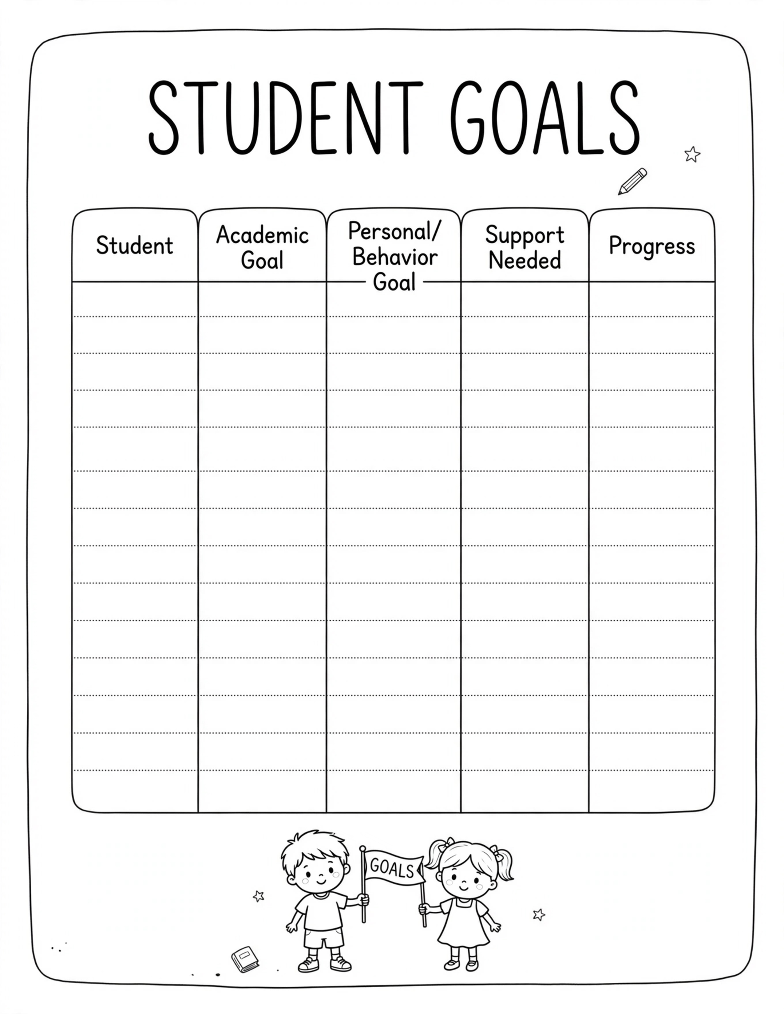 Back To School Planner - SEATING CHART
