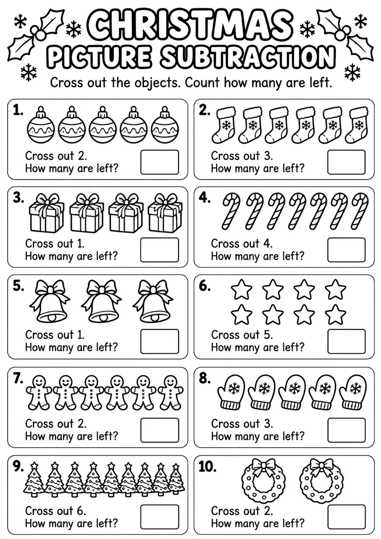 Draw and Take Away for Kindergarten, 1st Grade
