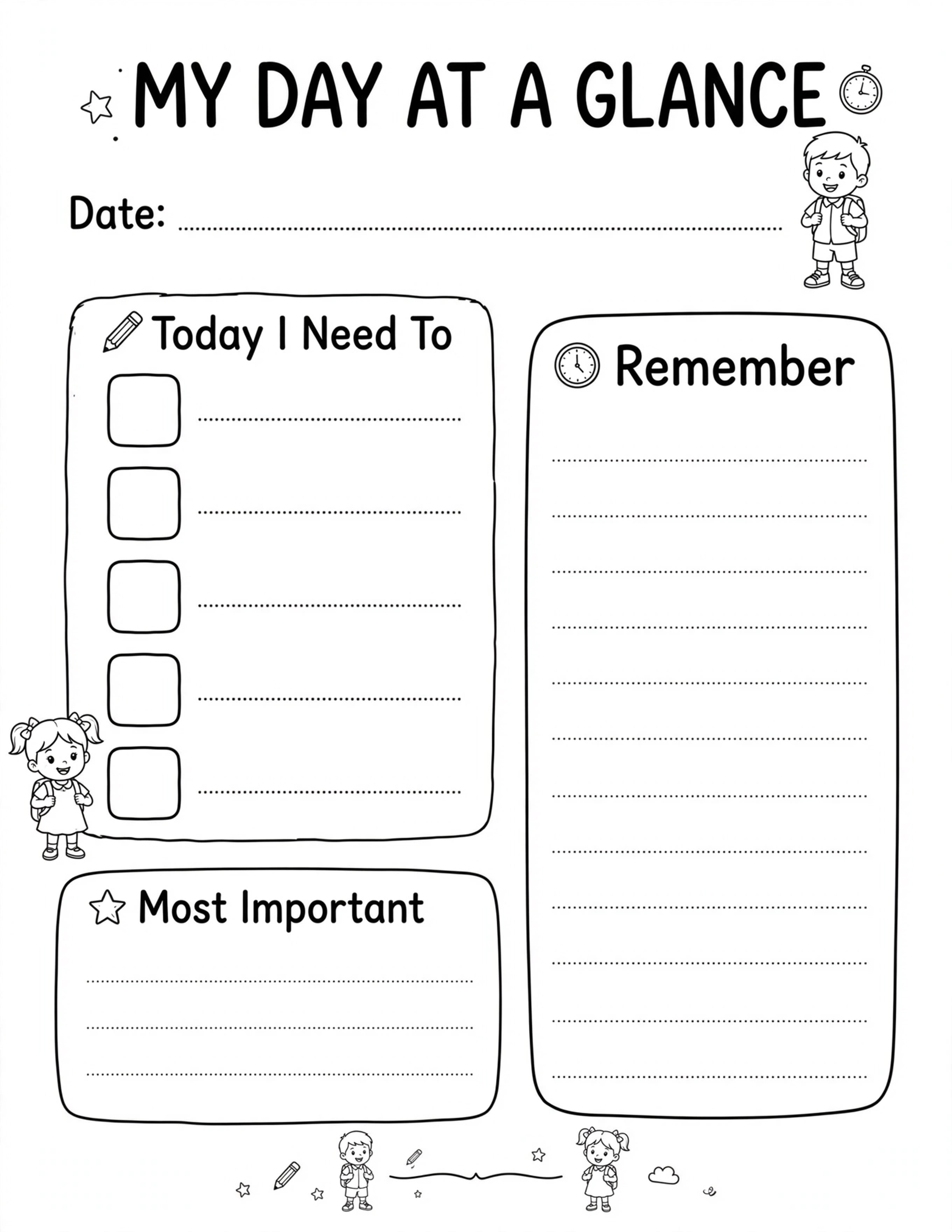 MY DAY AT A GLANCE