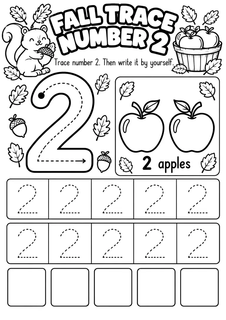 Fall Trace Number 2 for Pre-K, Kindergarten, 1st Grade