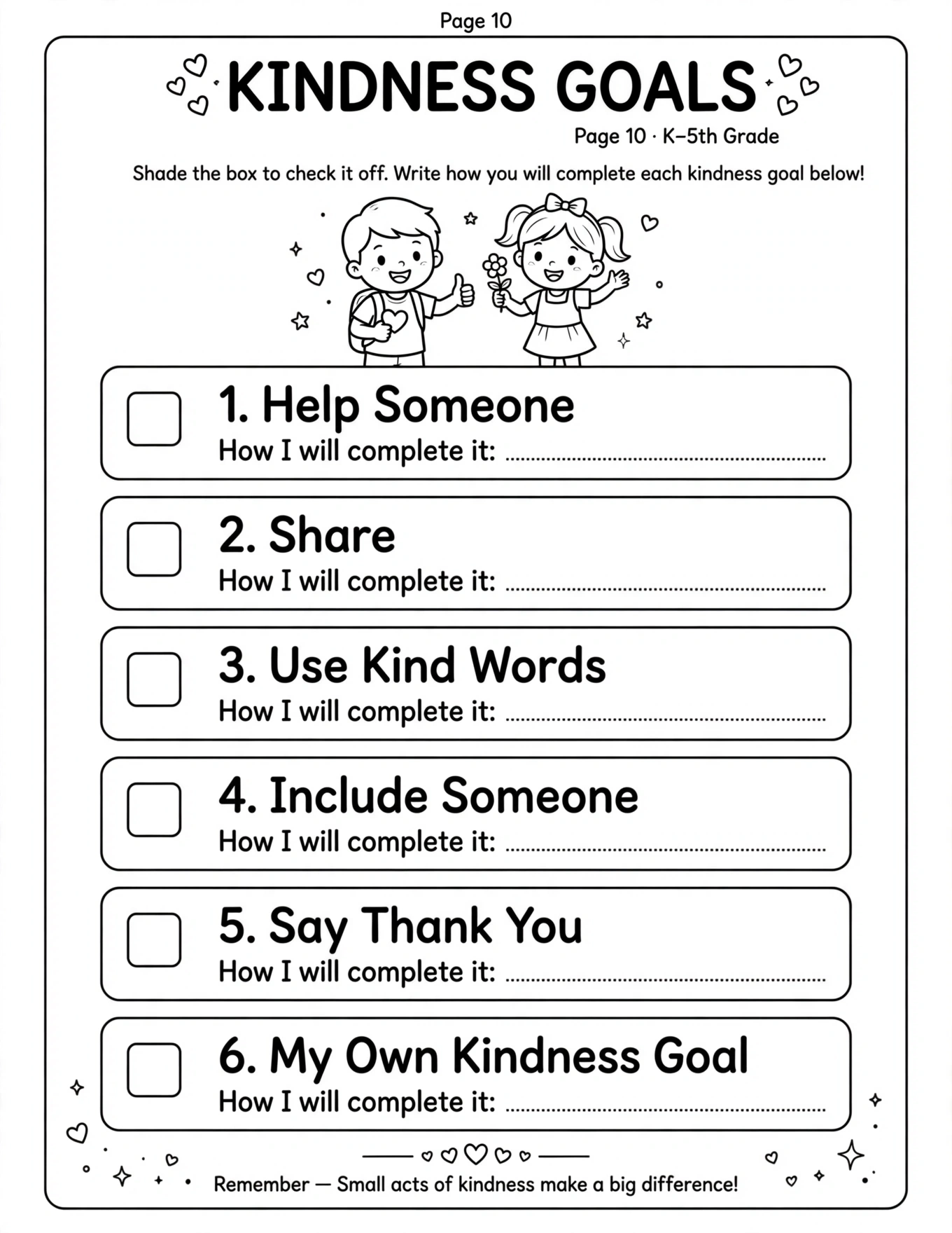 Goal Setting Worksheets For Kids - READING GOALS