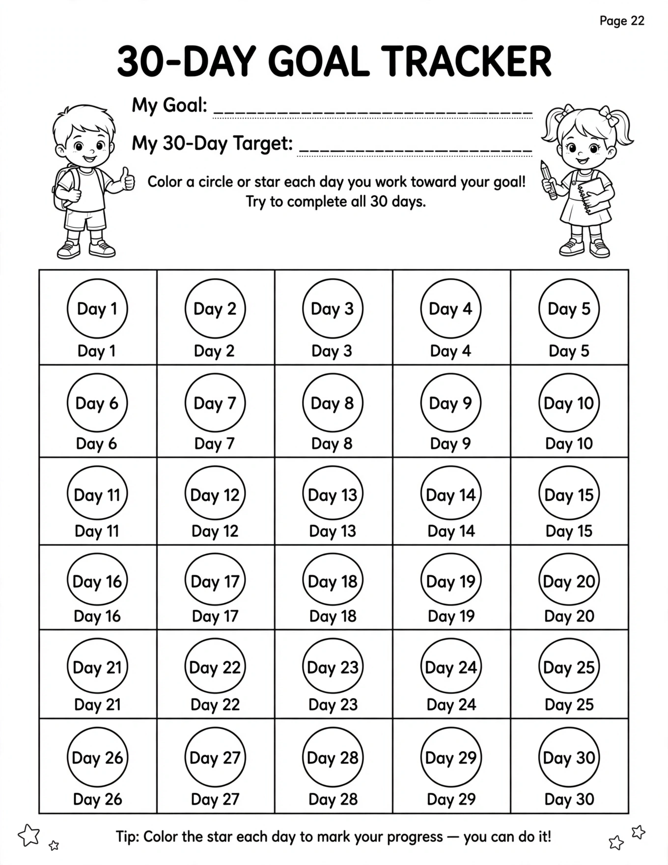 Goal Setting Worksheets For Kids - GOAL SETTING CHALLENGE