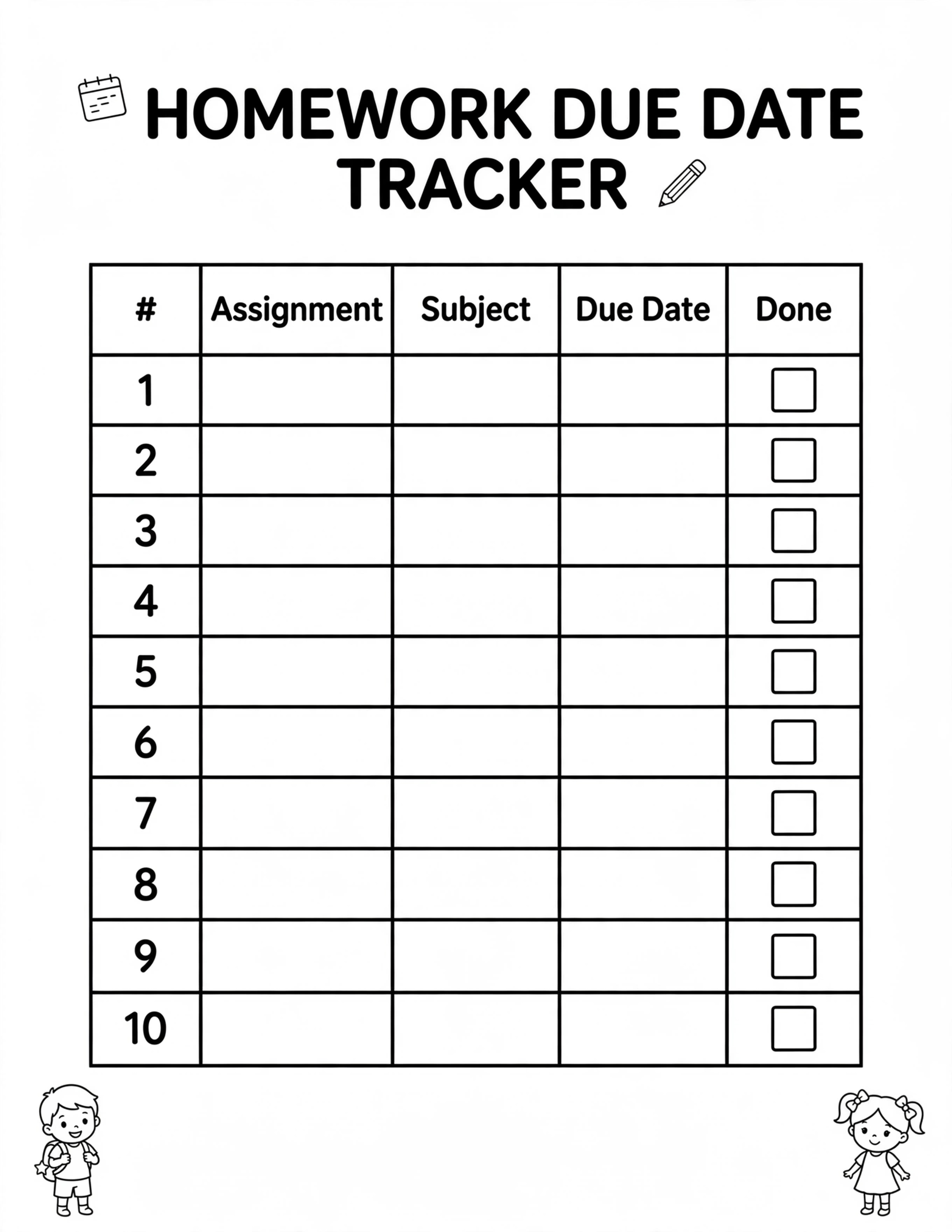 Homework Planner For Kids - BREAK BIG HOMEWORK INTO STEPS