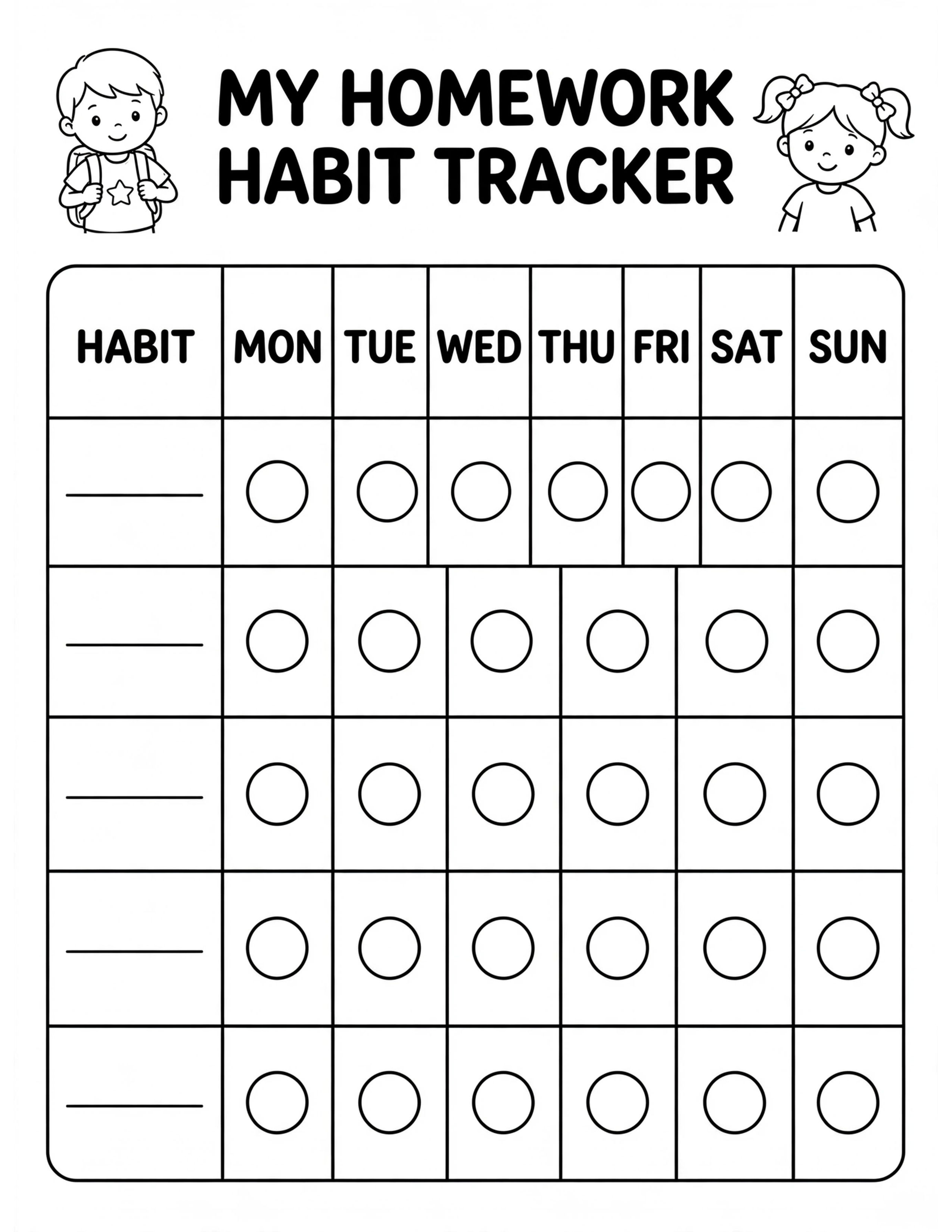 Homework Planner For Kids - I NEED HELP WITH...