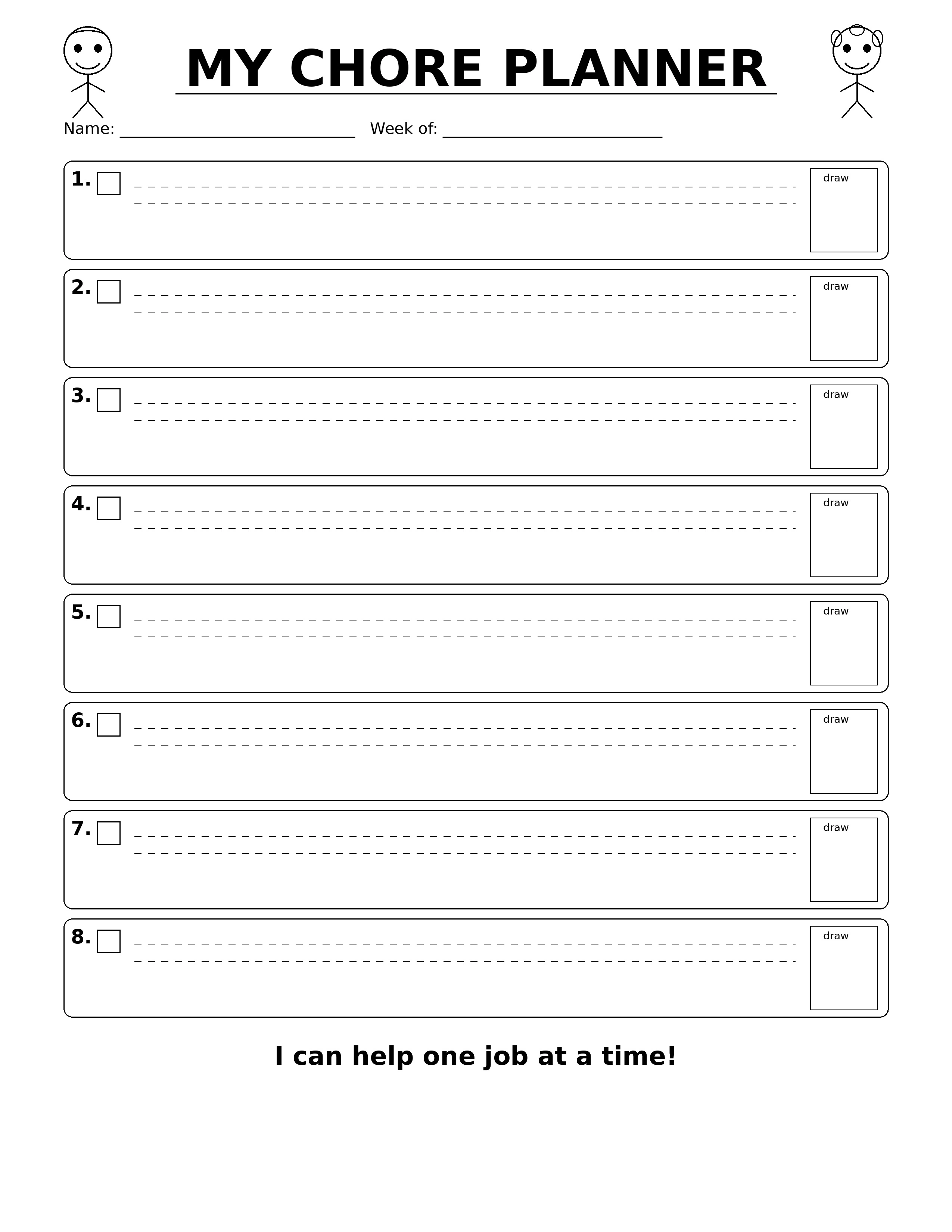 Kids Chore Planner - MY CHORE PLANNER