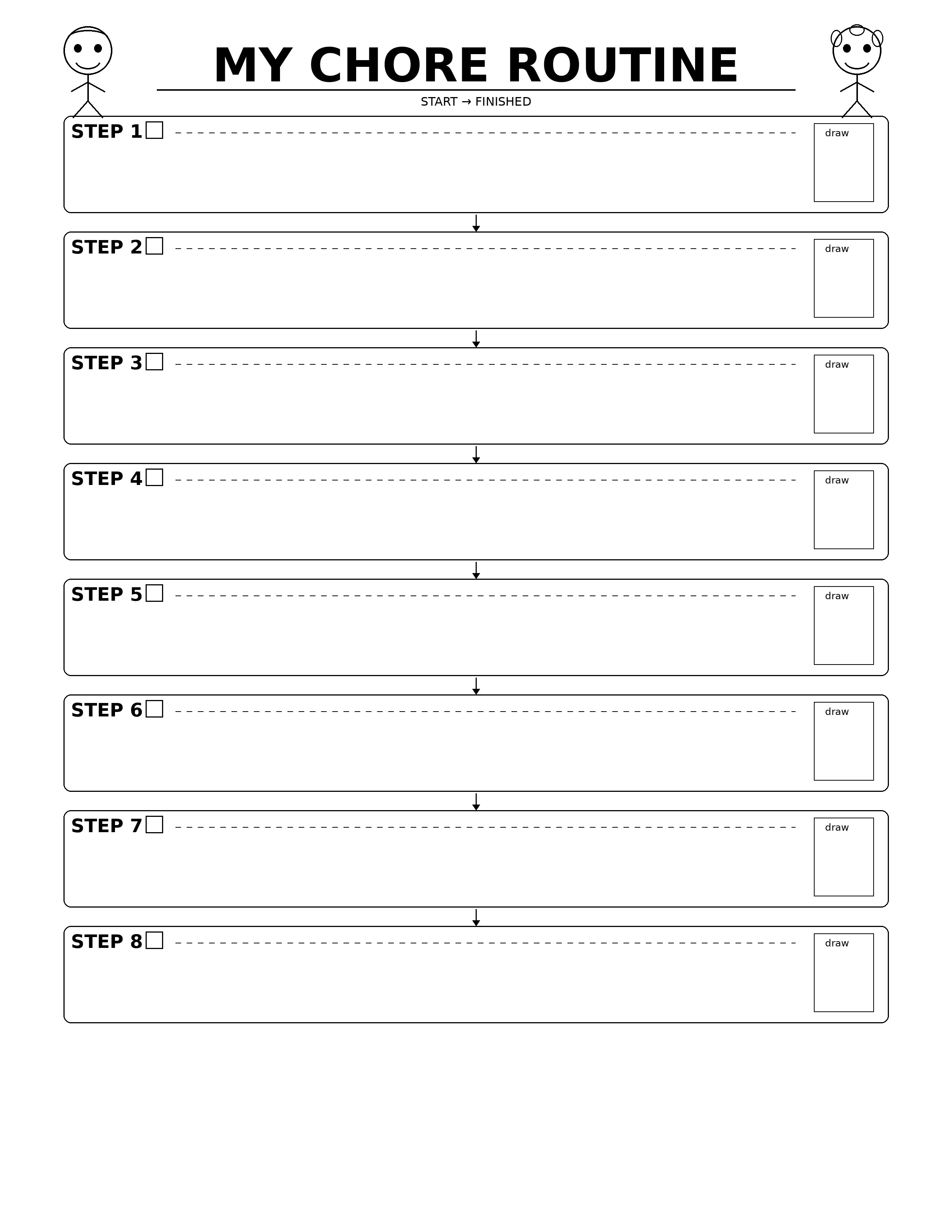 Kids Chore Planner - MY CHORE ROUTINE