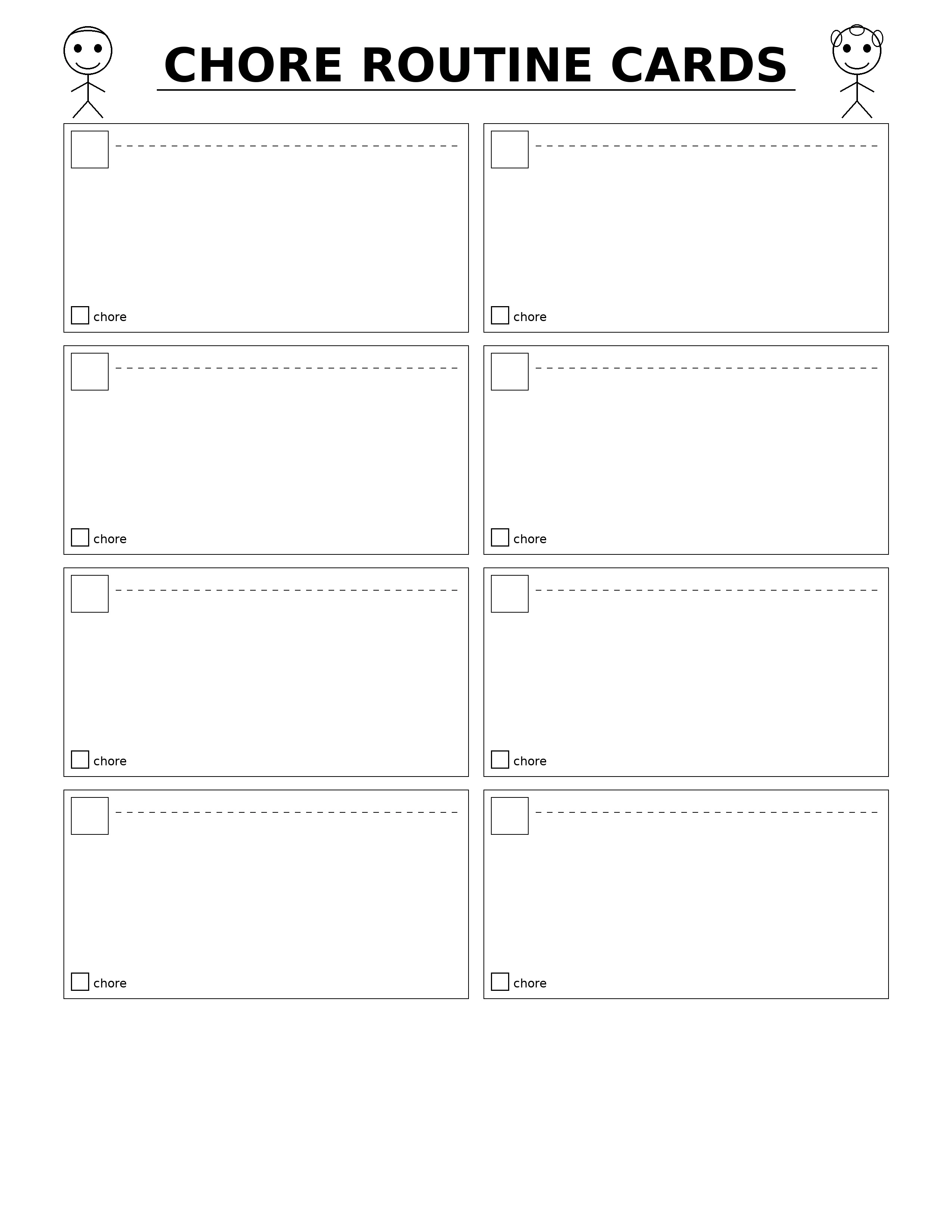 Kids Chore Planner - CHORE ROUTINE CARDS