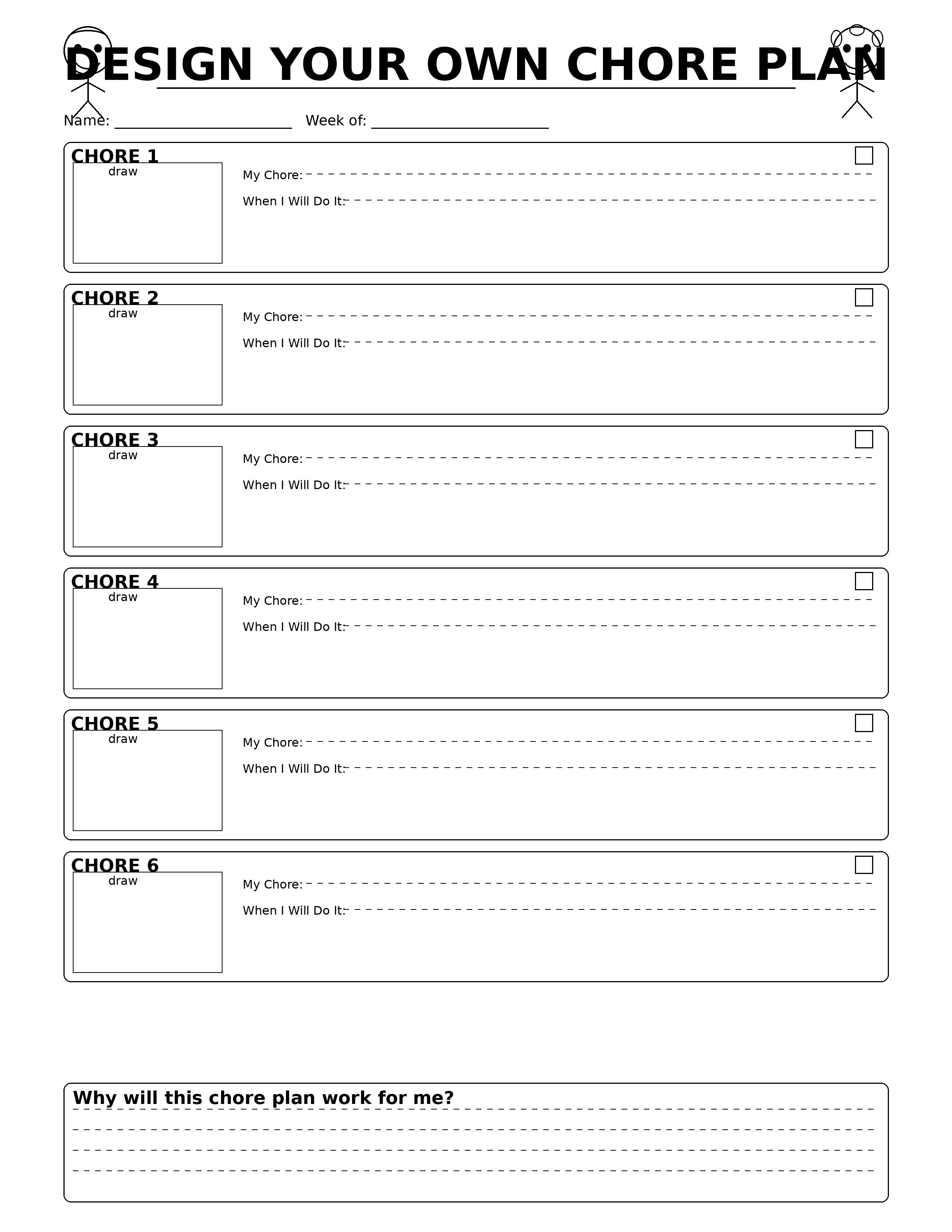 Kids Chore Planner - DESIGN YOUR OWN CHORE PLAN