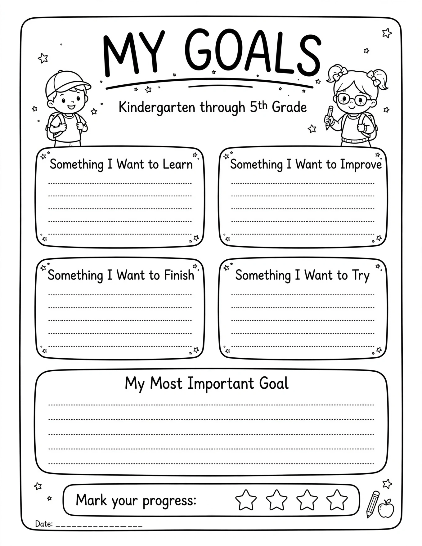 Kids Habit Tracker - MY GOALS