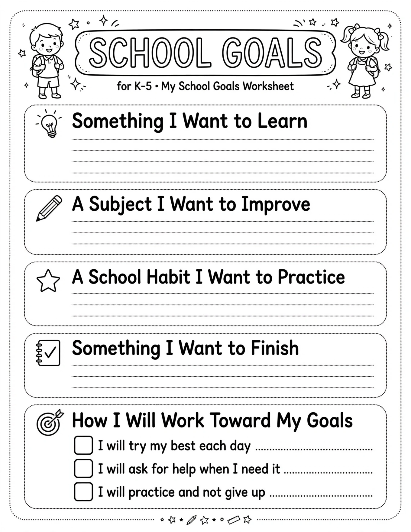 Kids Habit Tracker - MY BIG GOAL