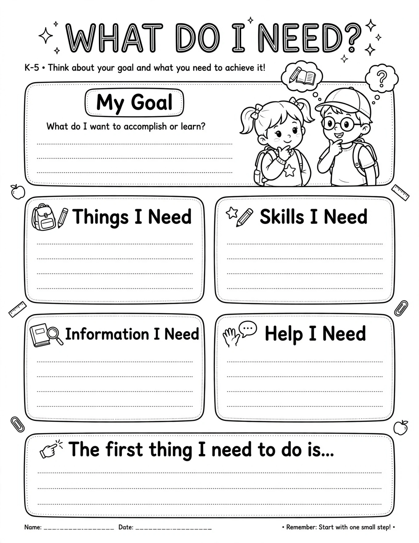 Kids Habit Tracker - MATH GOALS