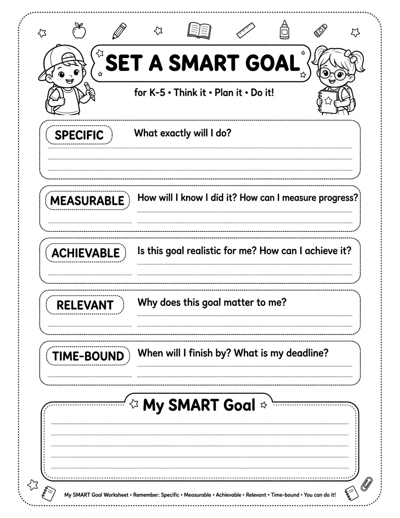 Kids Habit Tracker - MY GOAL PLAN
