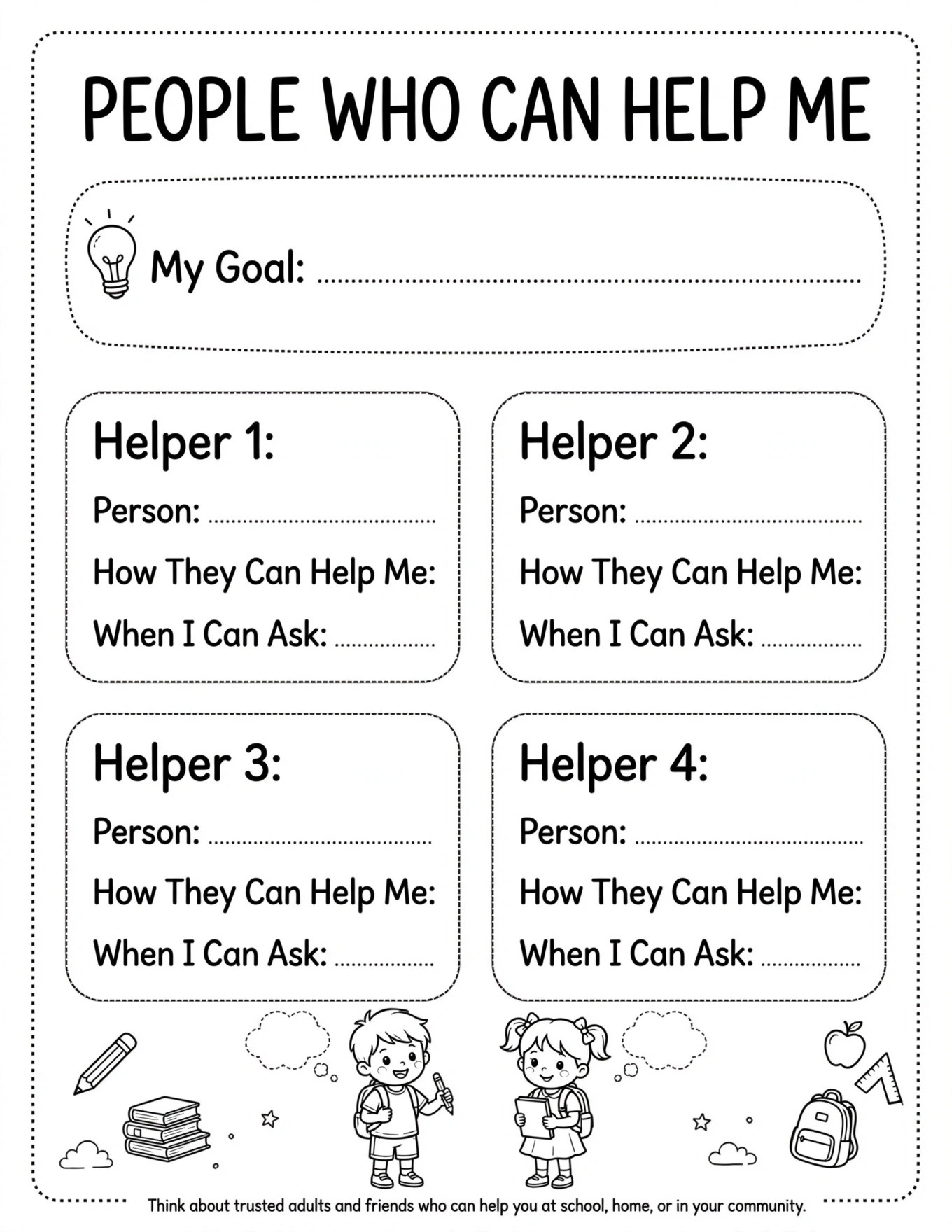 Kids Habit Tracker - PEOPLE WHO CAN HELP ME