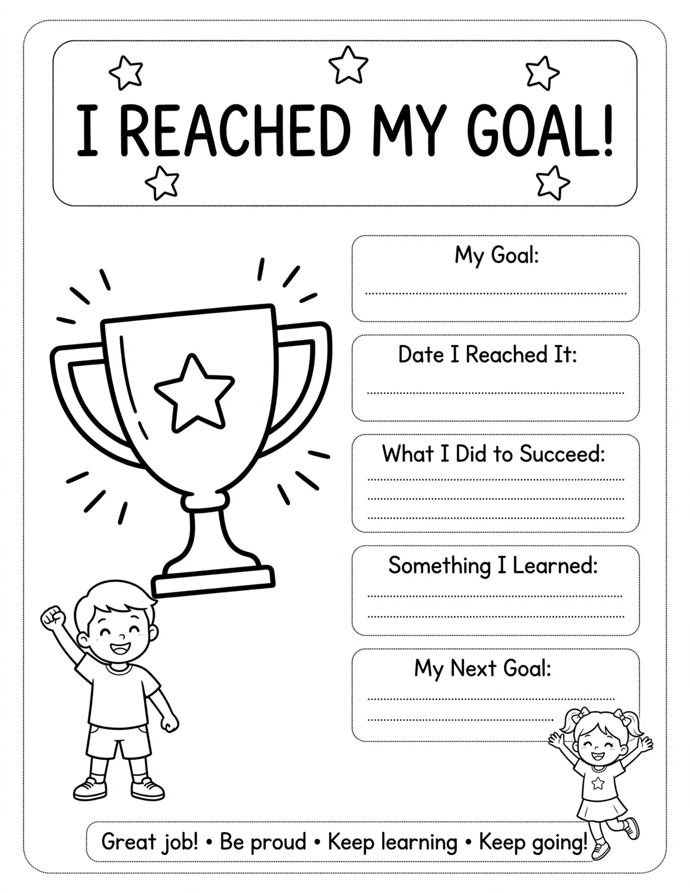 Kids Habit Tracker - I REACHED MY GOAL!