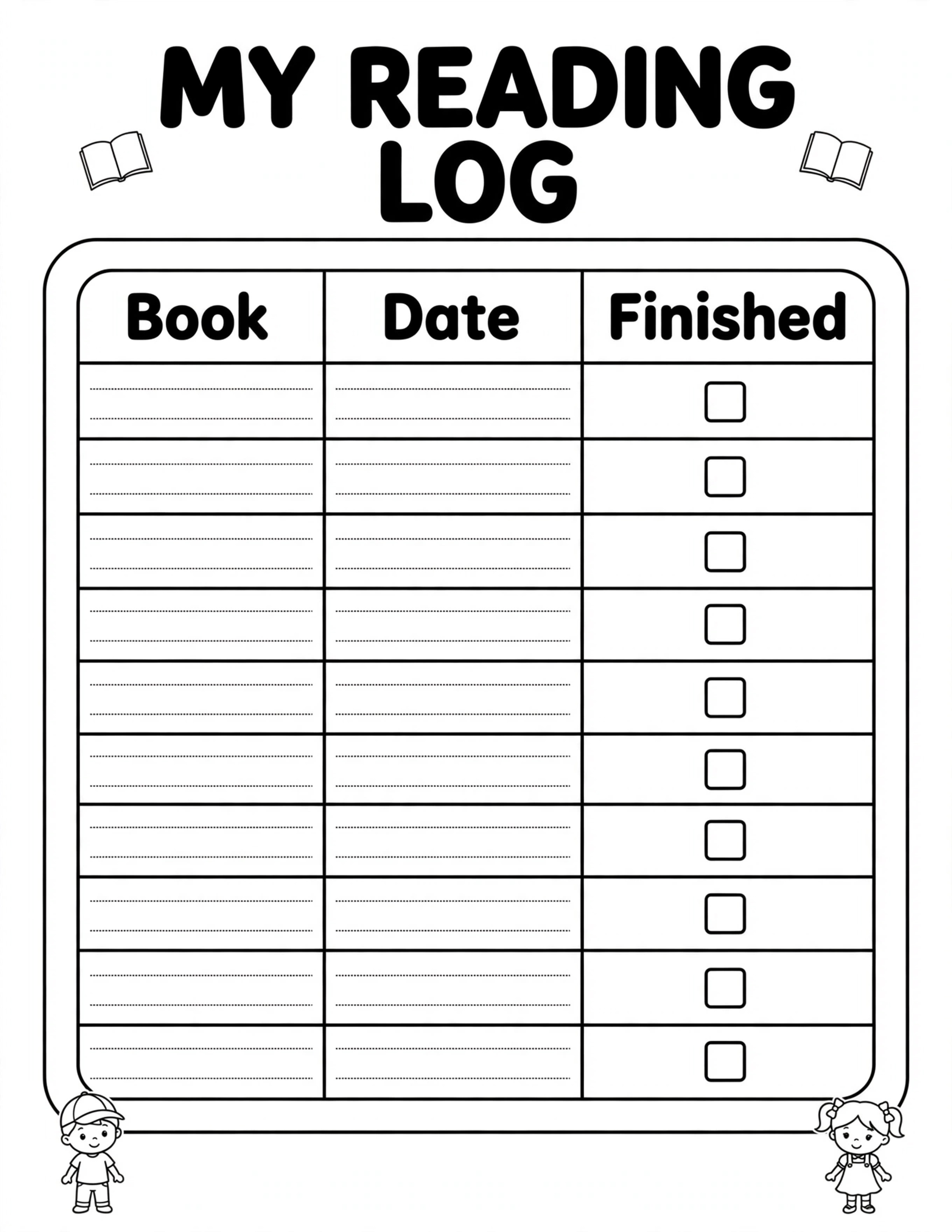 KIDS SCHOOL MY READING LOG