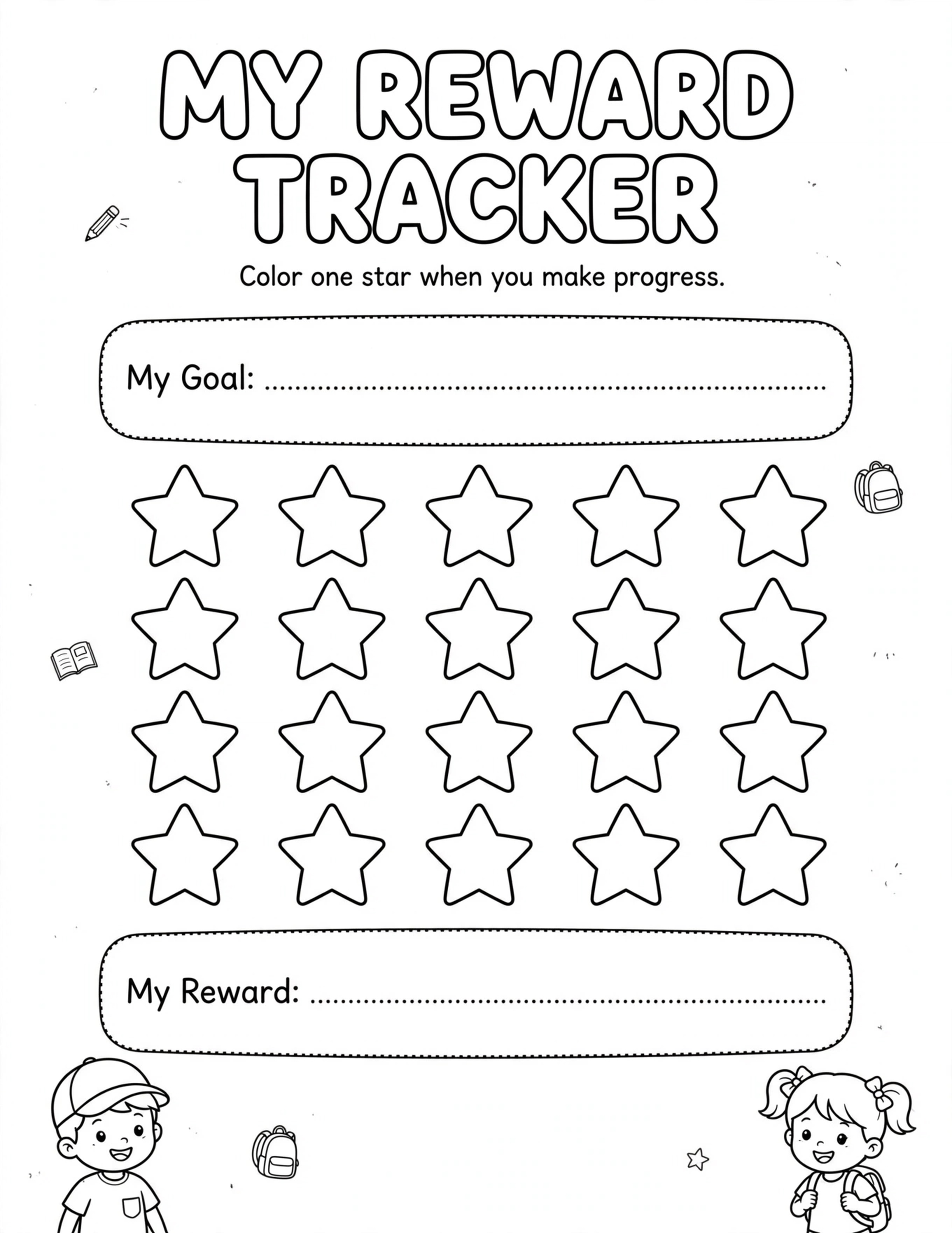 KIDS SCHOOL MY REWARD TRACKER