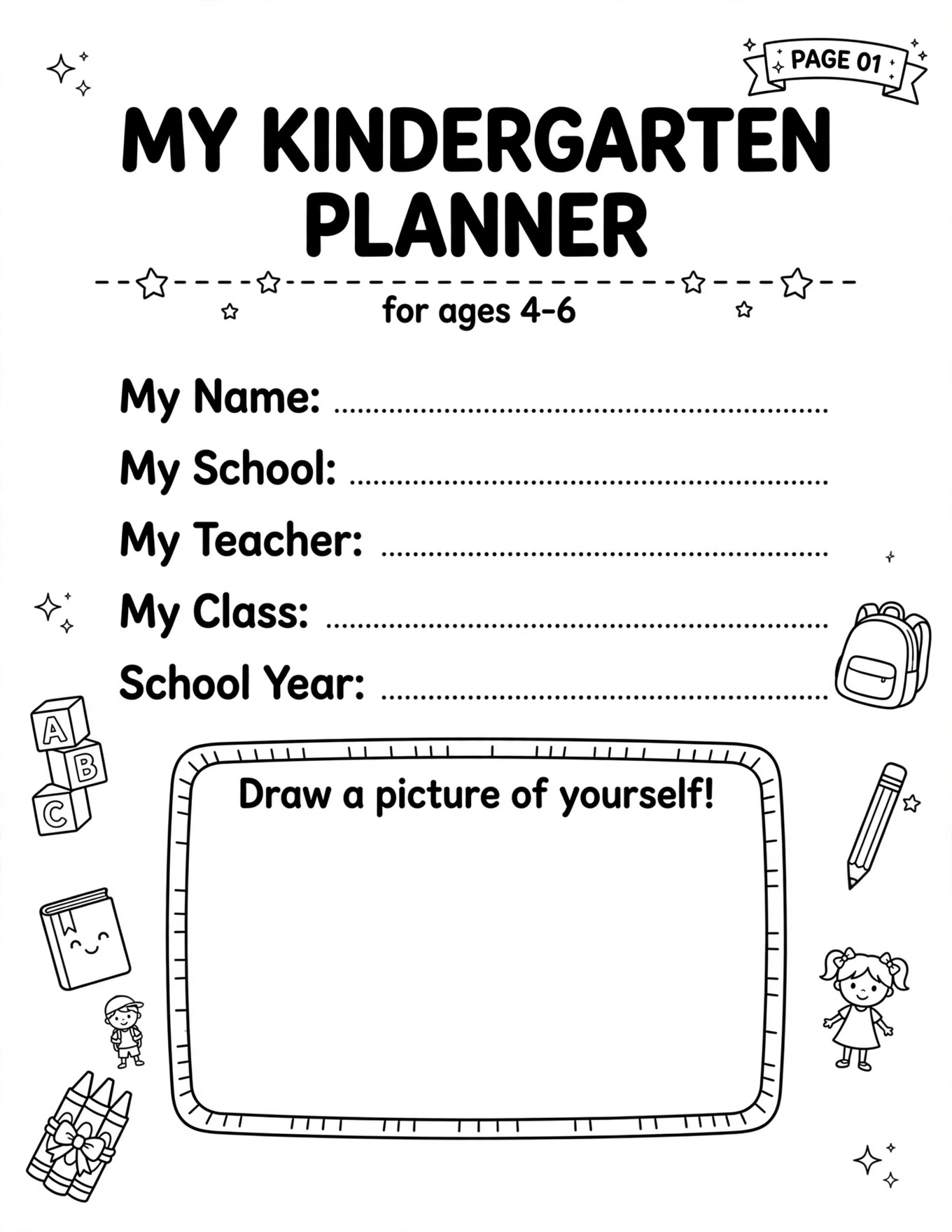 MY KINDERGARTEN PLANNER