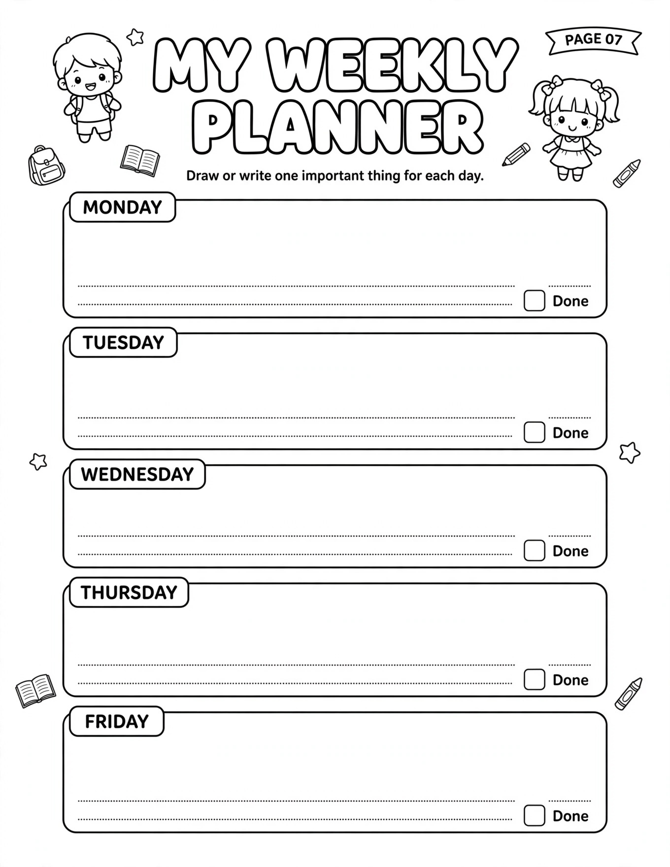 MY WEEKLY PLANNER