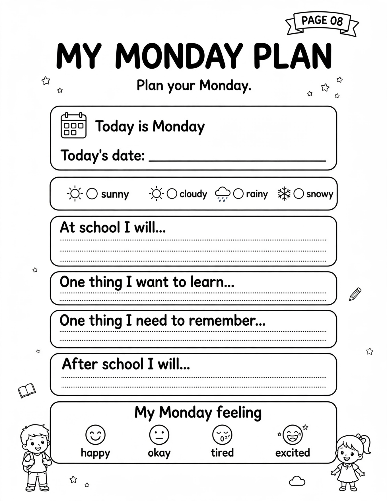 MY MONDAY PLAN