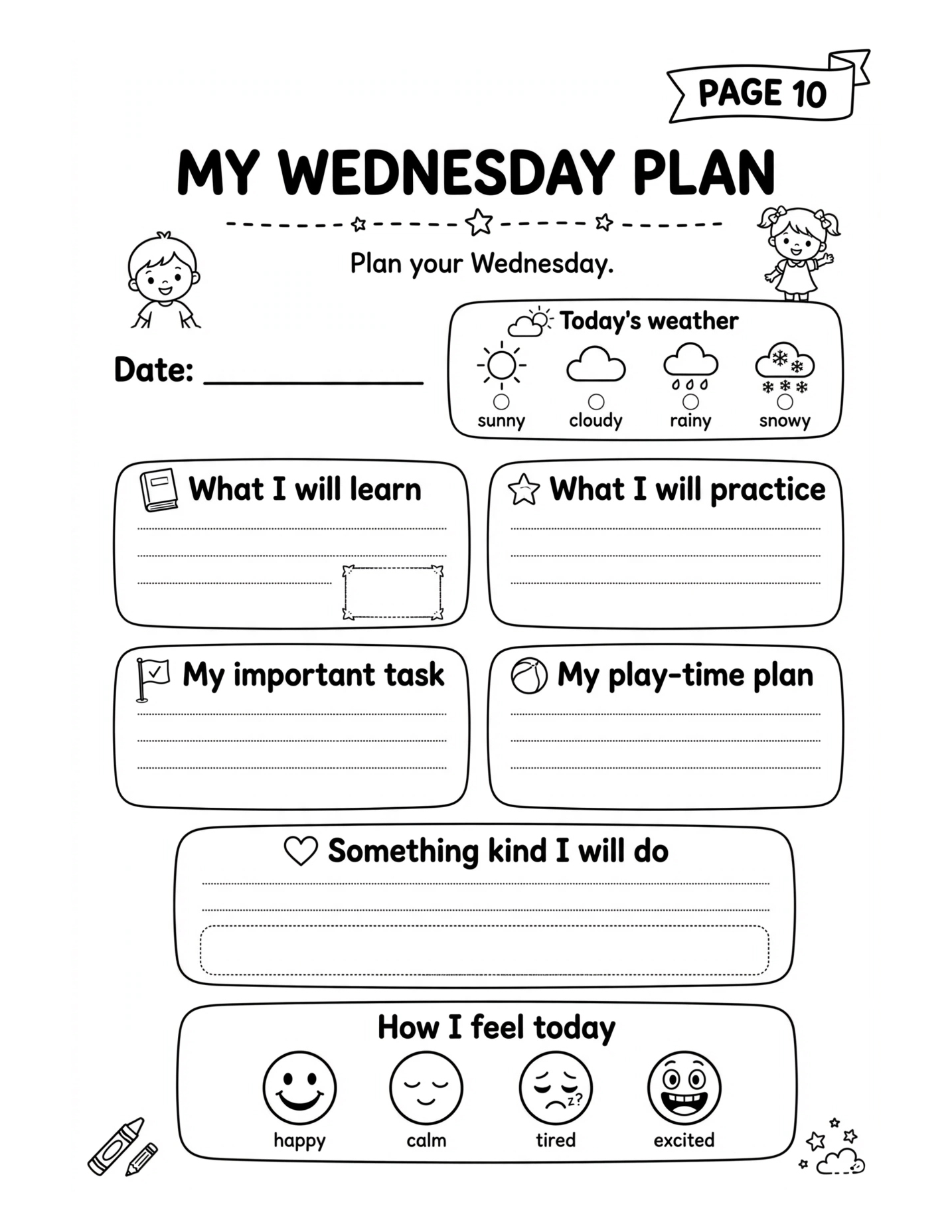 MY WEDNESDAY PLAN