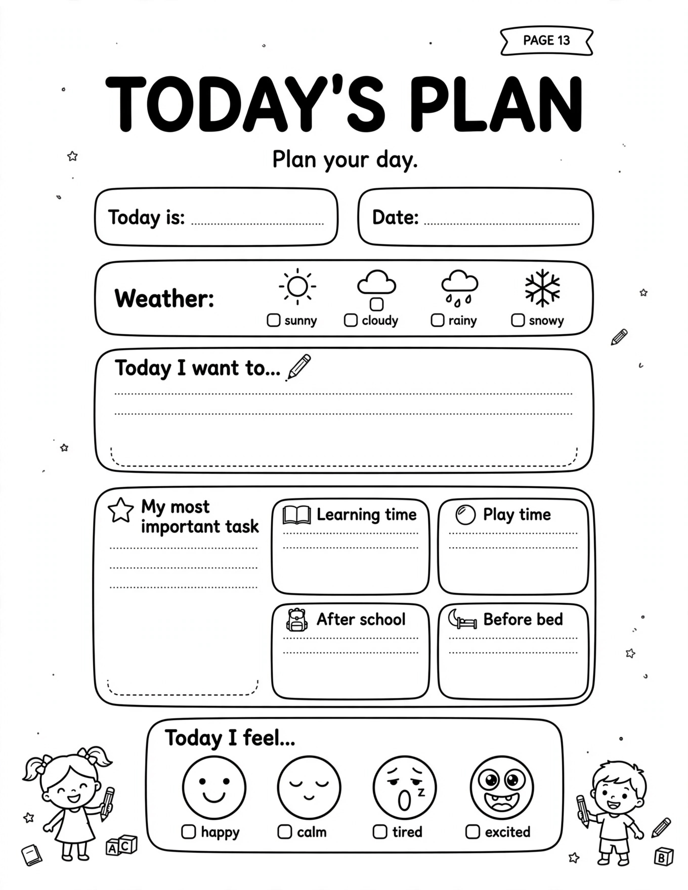 TODAY’S PLAN
