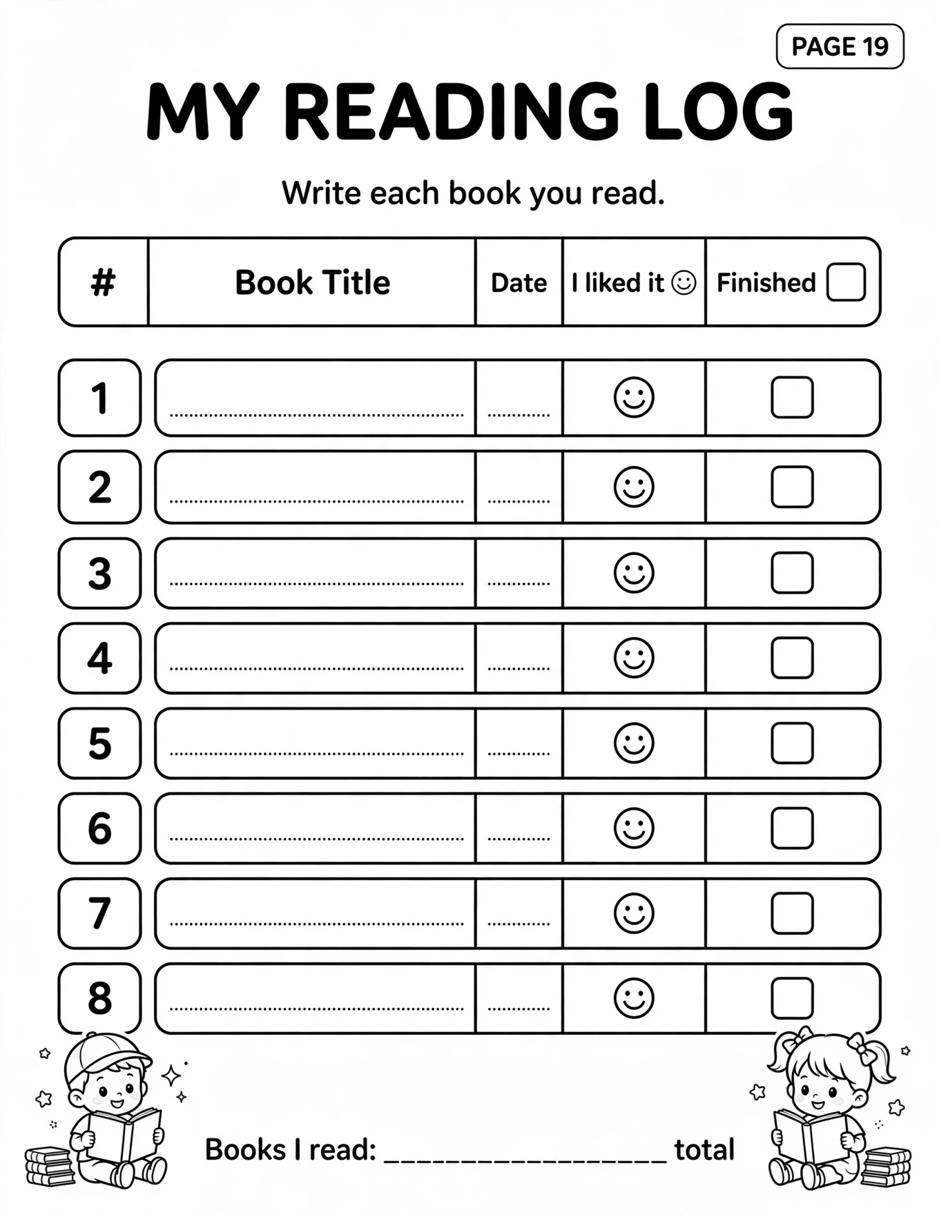 MY READING LOG