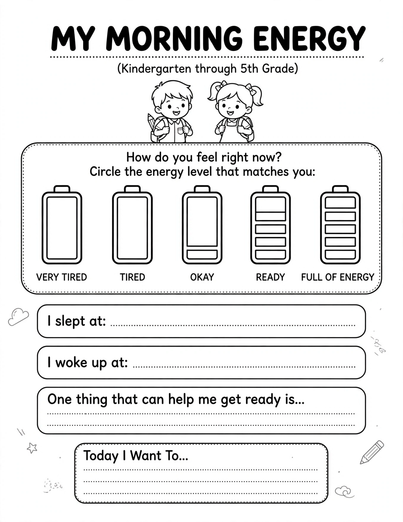 Morning Routine Planner For Kids - MY MORNING GOAL