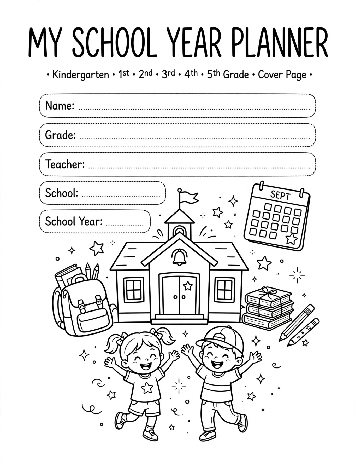 My School Year Planner - MY WEEKLY SCHOOL PLAN