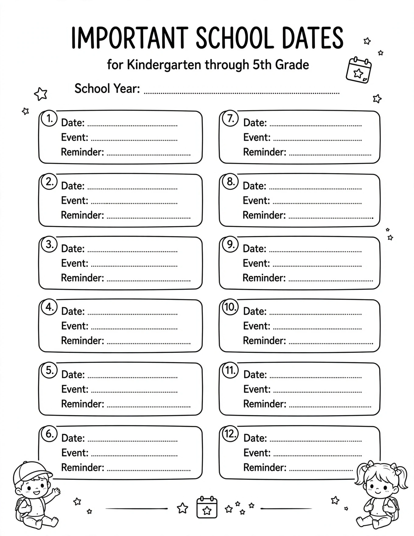 My School Year Planner - MY CLASS SCHEDULE