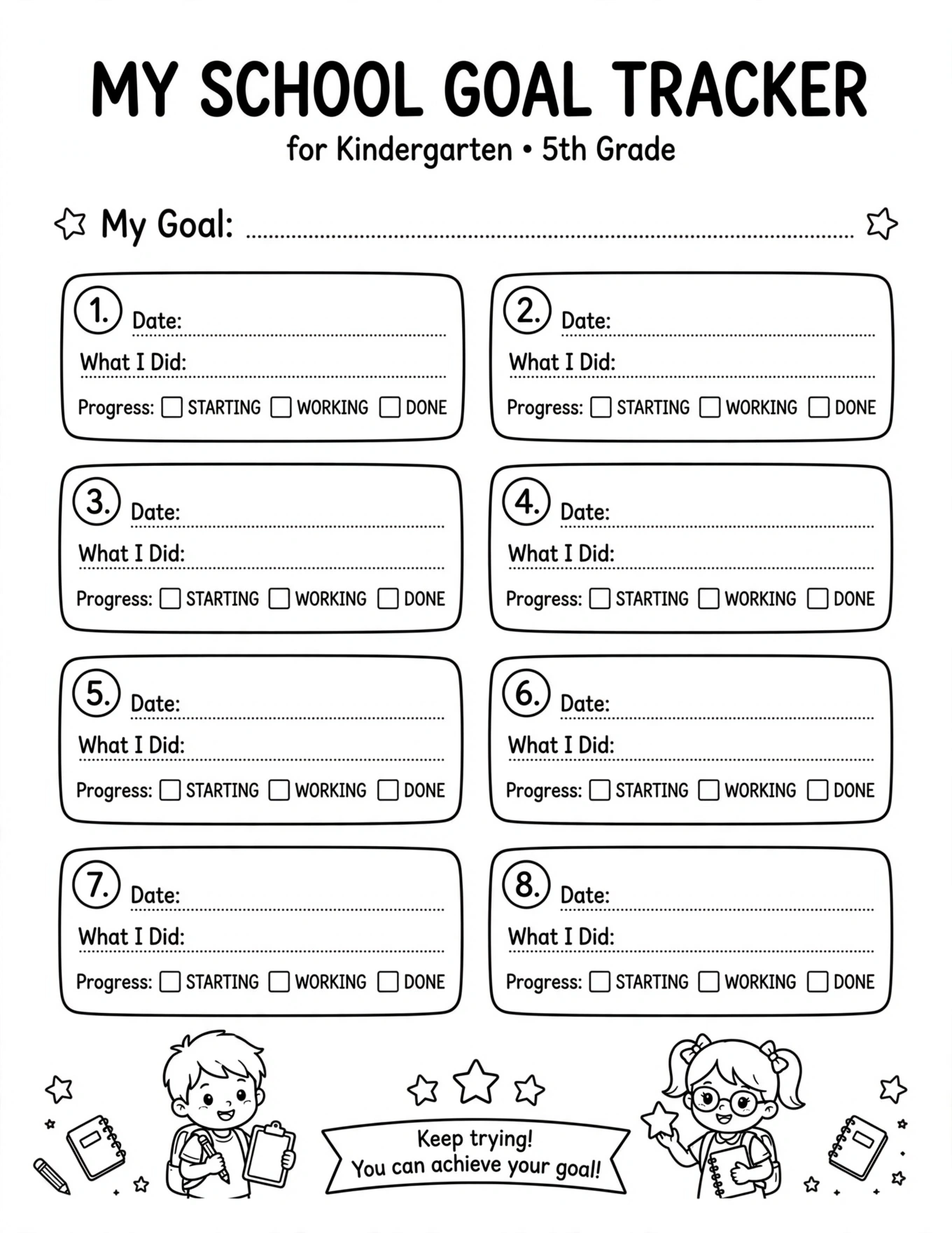 My School Year Planner - WHAT I LEARNED