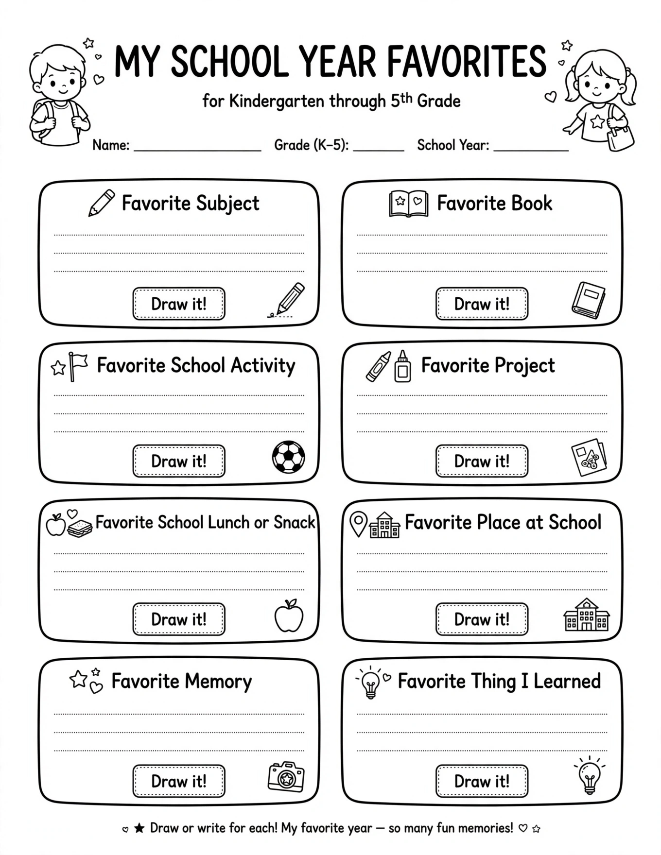 My School Year Planner - HOW DID MY SCHOOL YEAR GO?