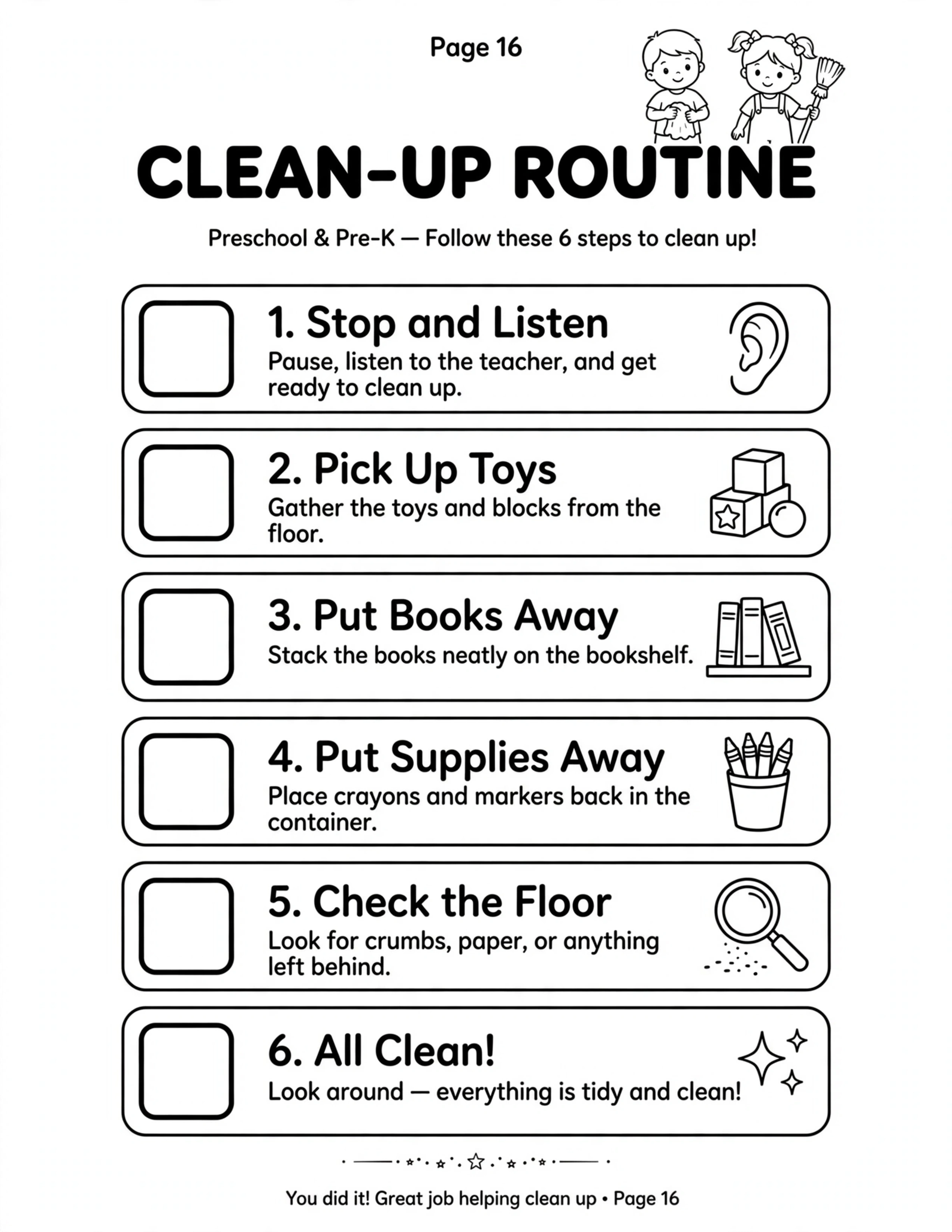 Preschool Routine Planner - MY DAILY ROUTINE