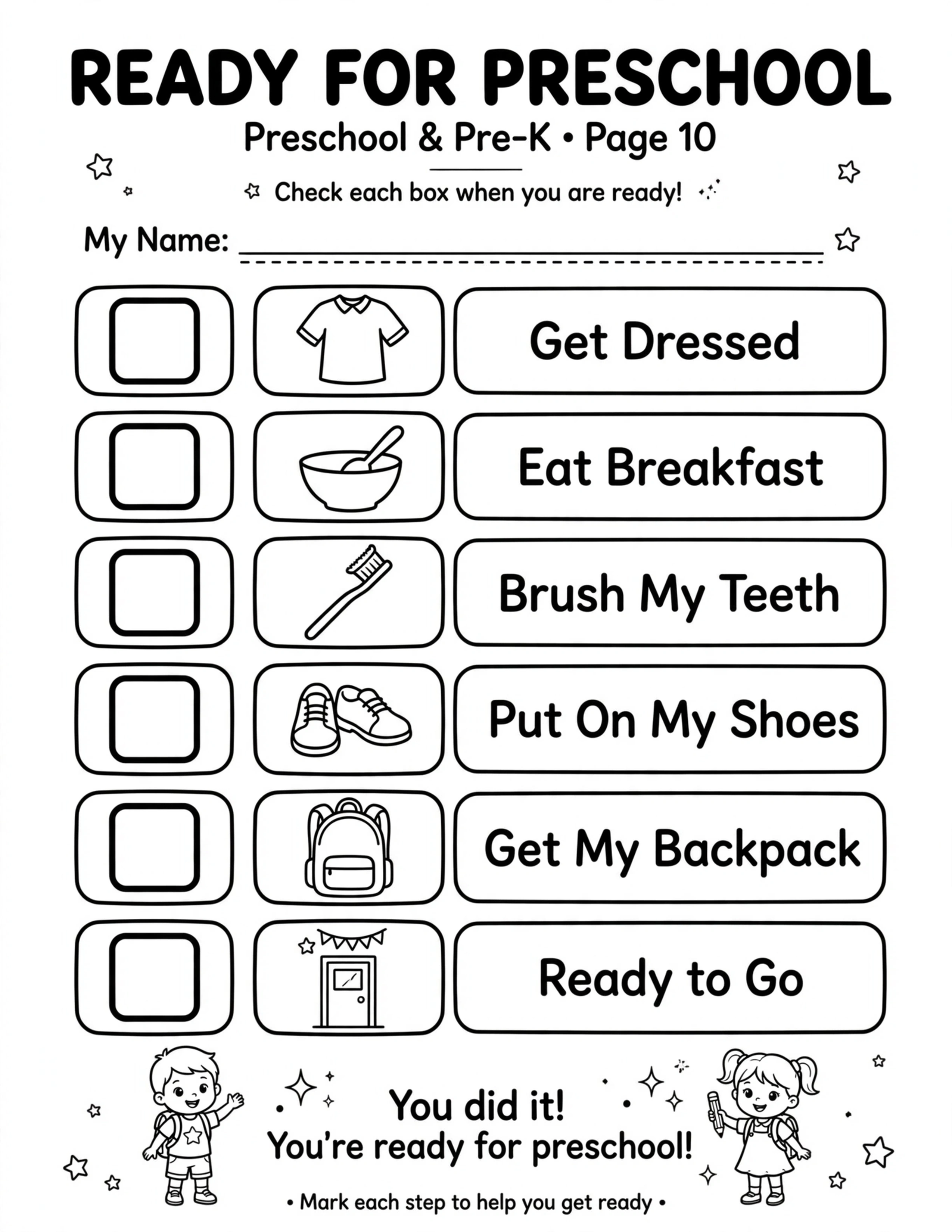 Preschool Routine Planner - CIRCLE TIME ROUTINE