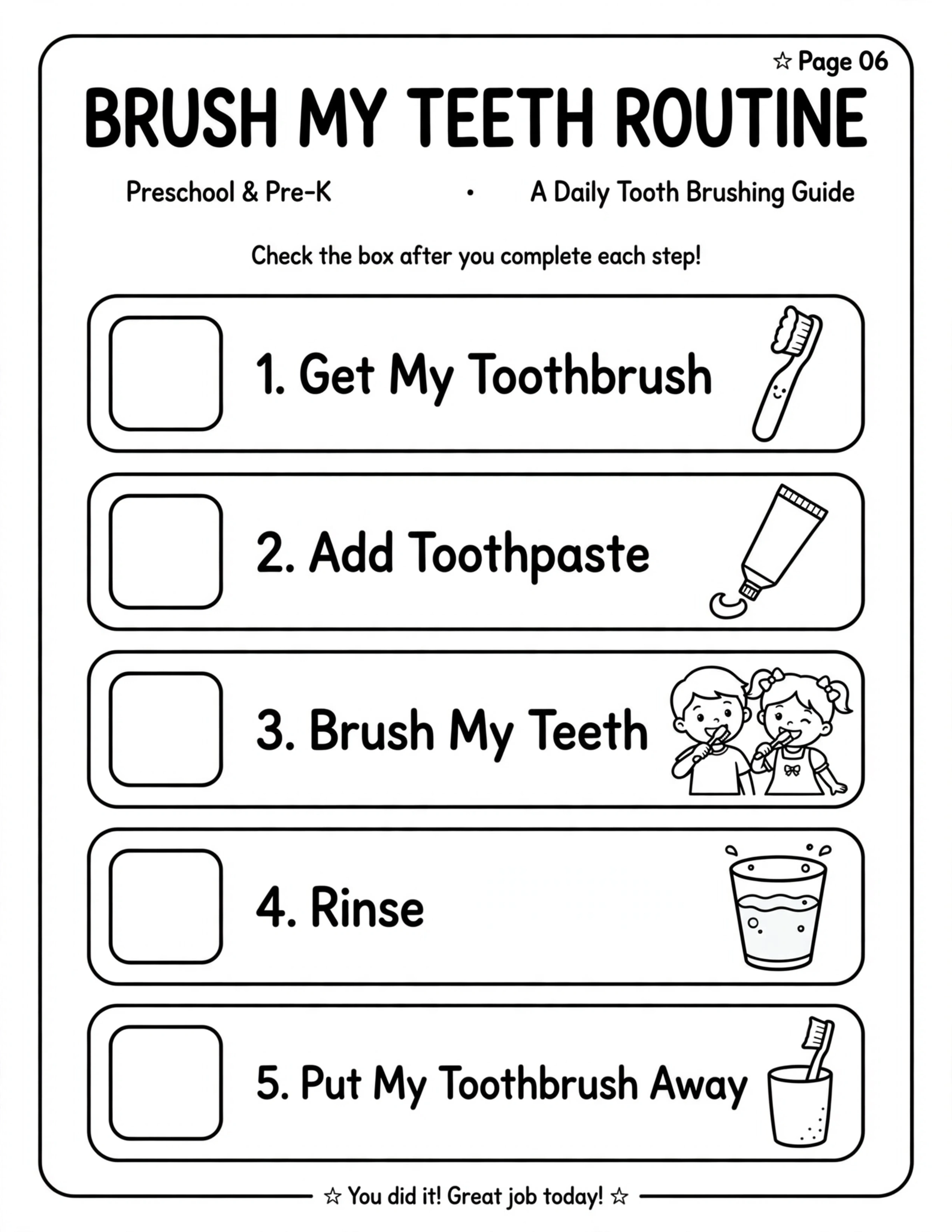 Preschool Routine Planner - PLAY TIME ROUTINE