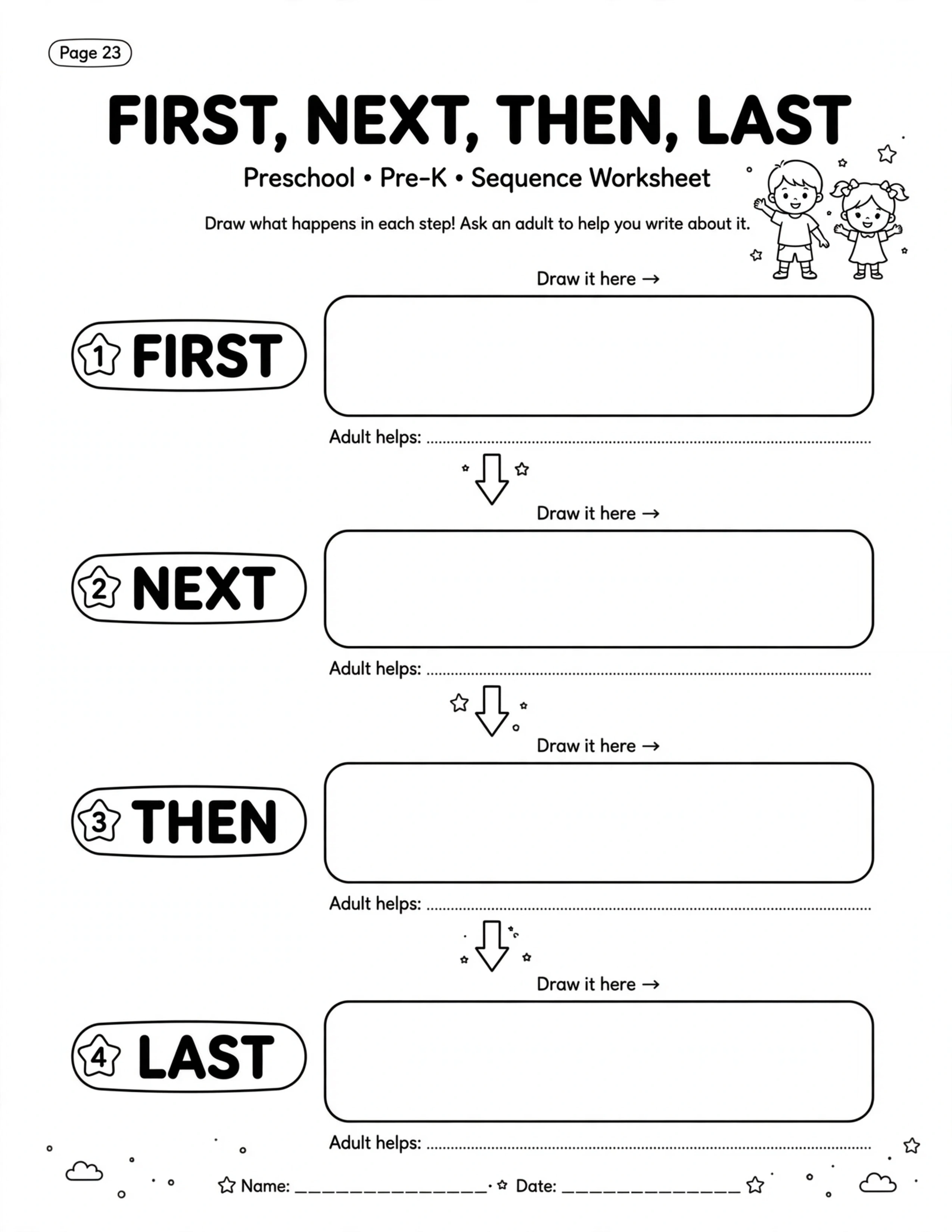 Preschool Routine Planner - AFTER-PRESCHOOL ROUTINE