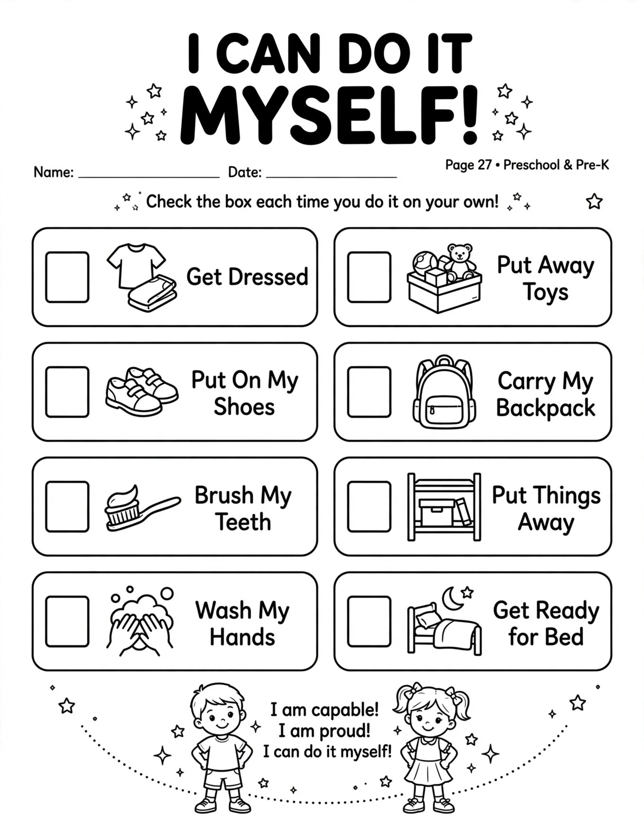 Preschool Routine Planner - FIRST, NEXT, THEN, LAST