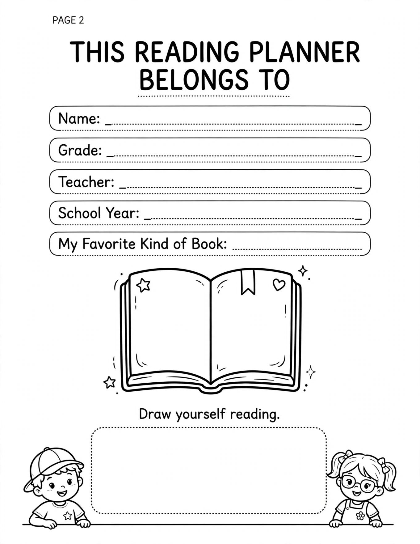 Reading Log For Kids - MY READING LOG