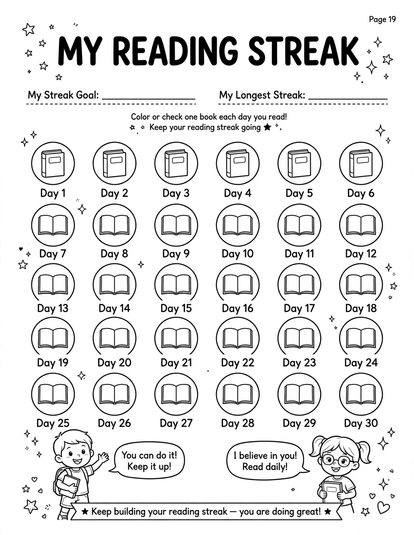 Reading Log For Kids - STORY READING LOG