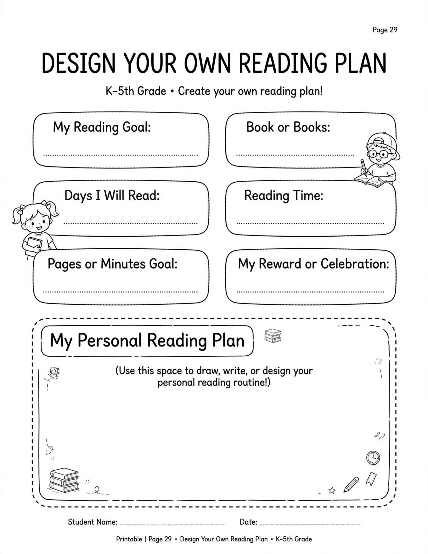 Reading Log For Kids - READING RESPONSE LOG
