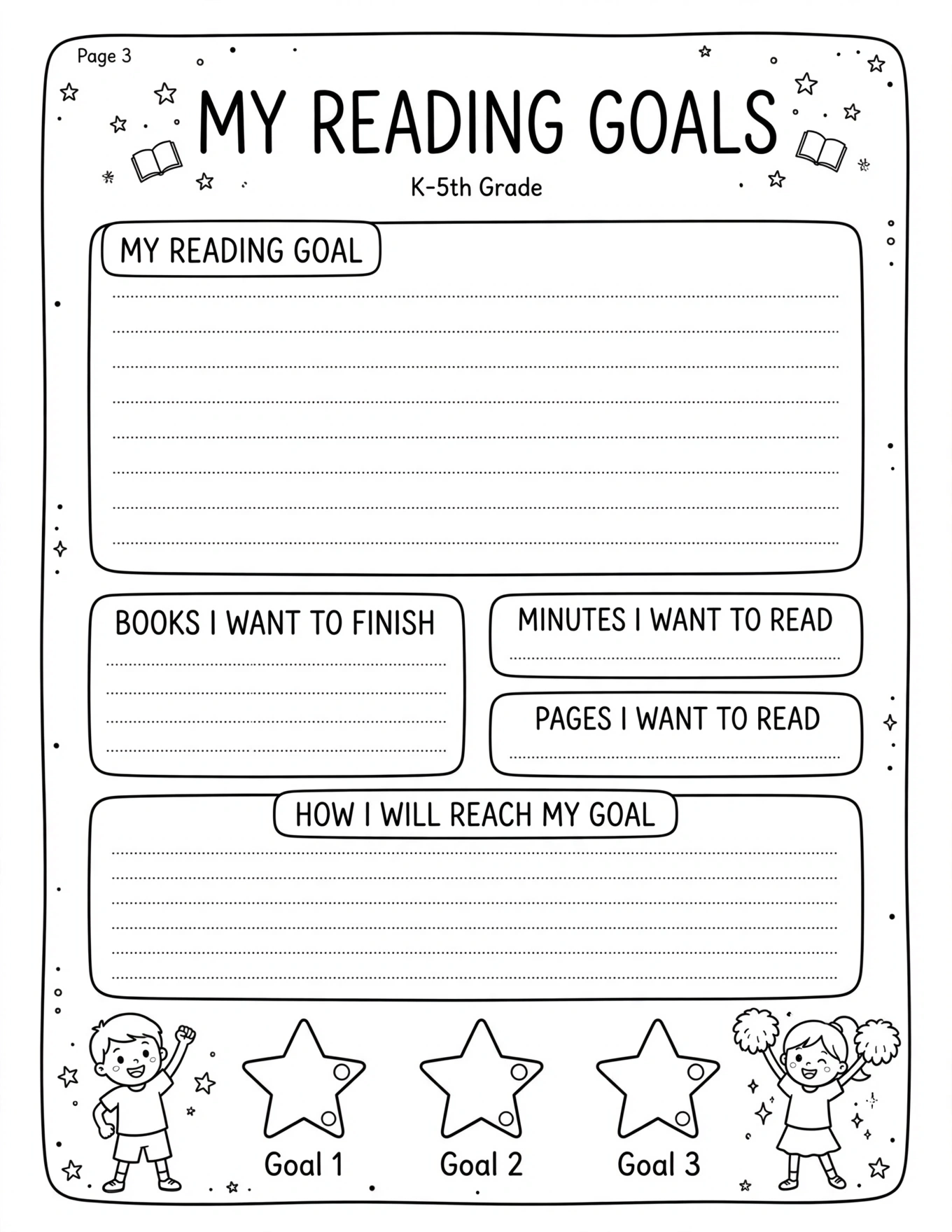 Reading Planner For Kids - THIS READING PLANNER BELONGS TO