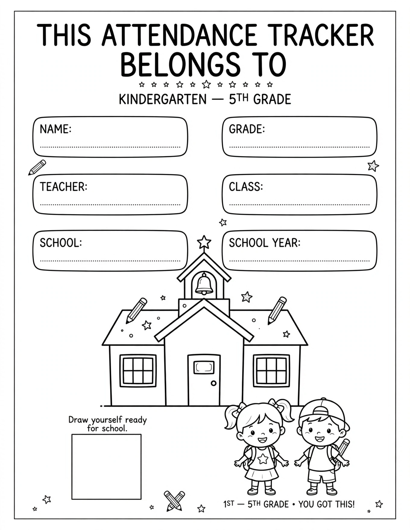 School Calendar For Kids - MY SCHOOL YEAR